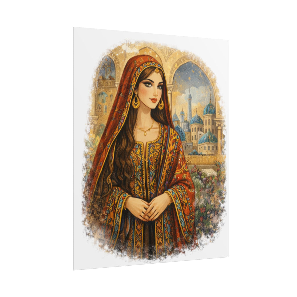 Rolled Poster — Elegant Middle Eastern Princess Art Print