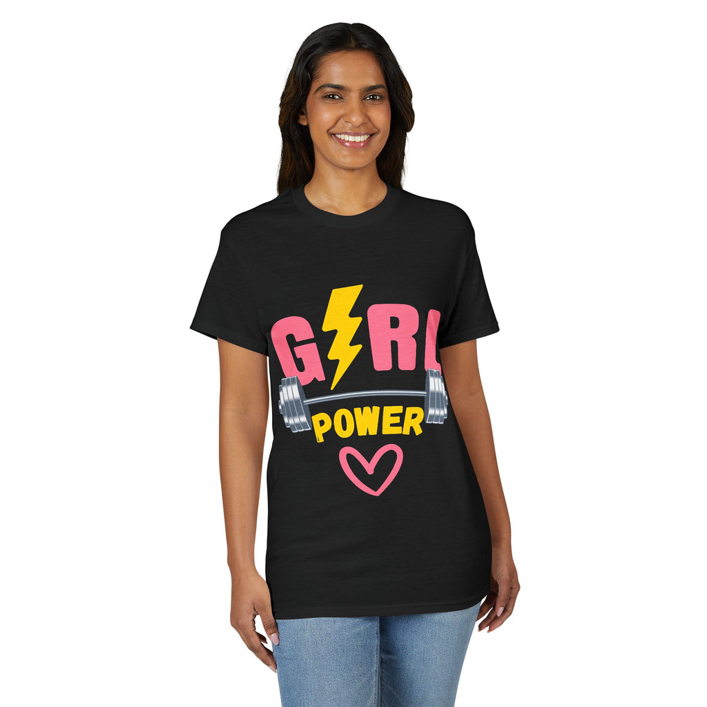 Girl Power T-Shirt — Pink Lightning Barbell Fitness Tee
