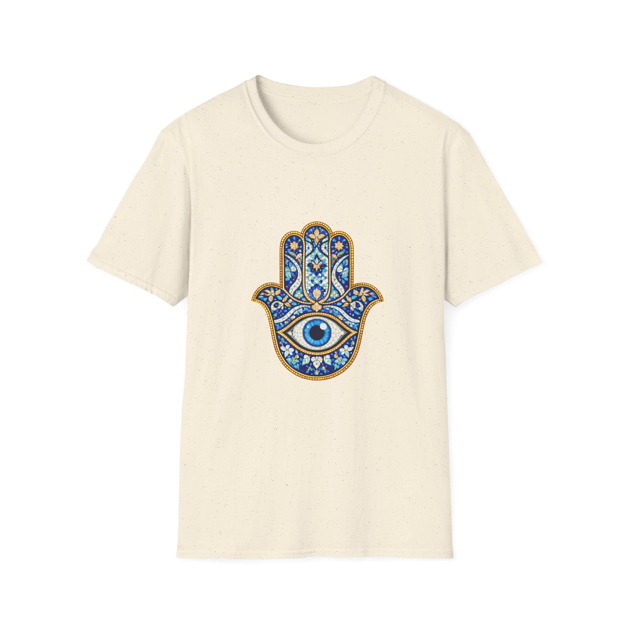 Hamsa Hand T-Shirt with Evil Eye Design - Protective Boho Graphic Tee