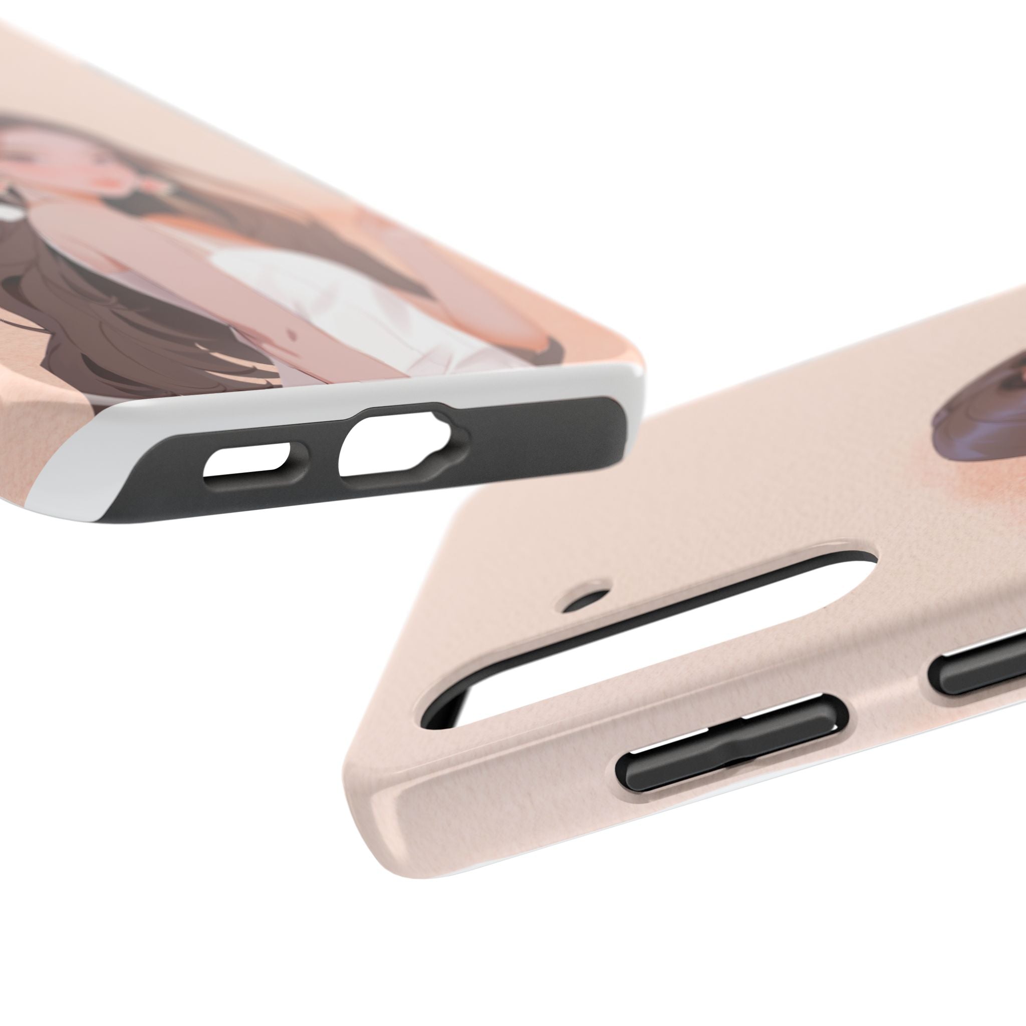 Tough Phone Case — Elegant Anime Girl Illustration, Protective Slim Phone Cover
