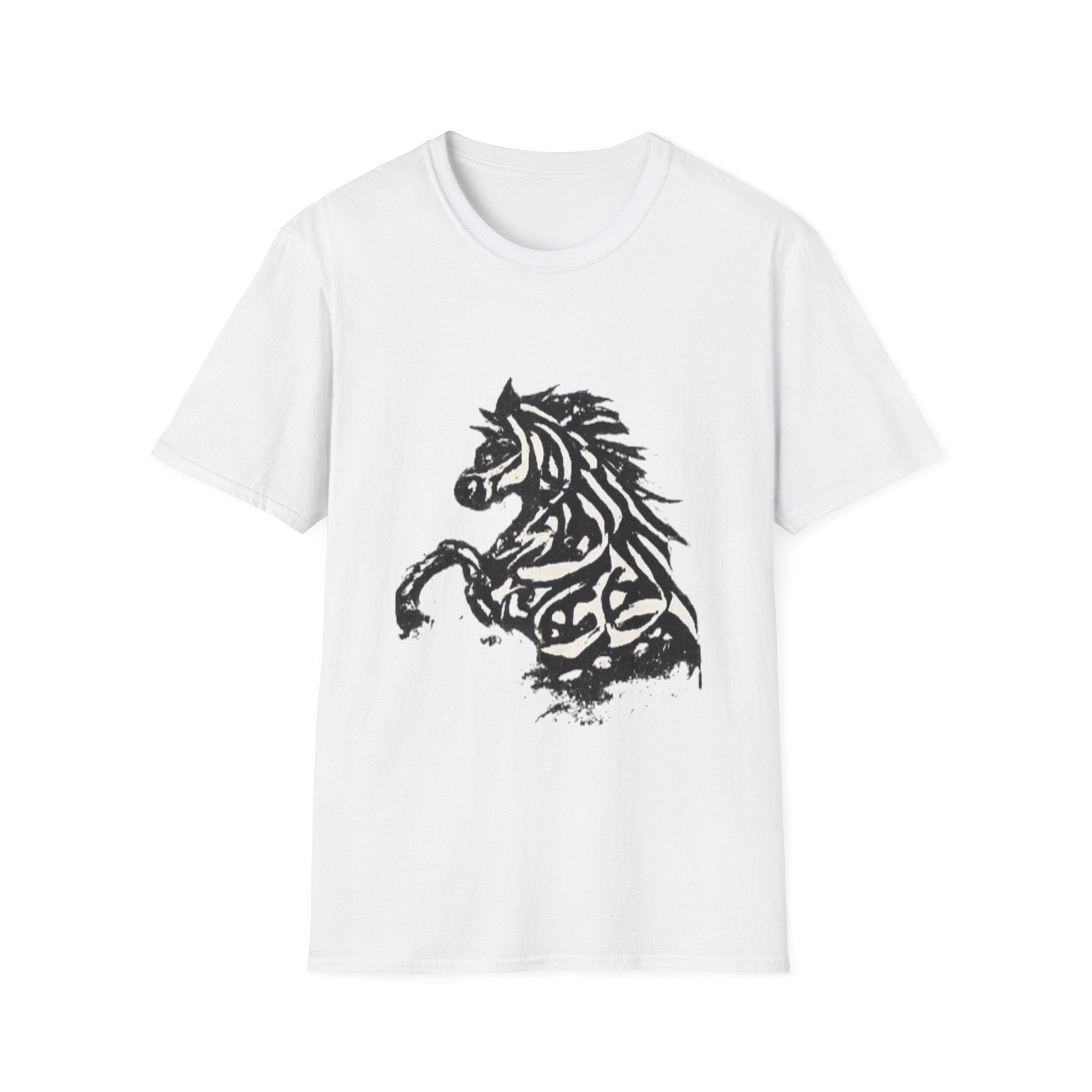 Tribal Stallion T‑Shirt — Bold Black Horse Graphic
