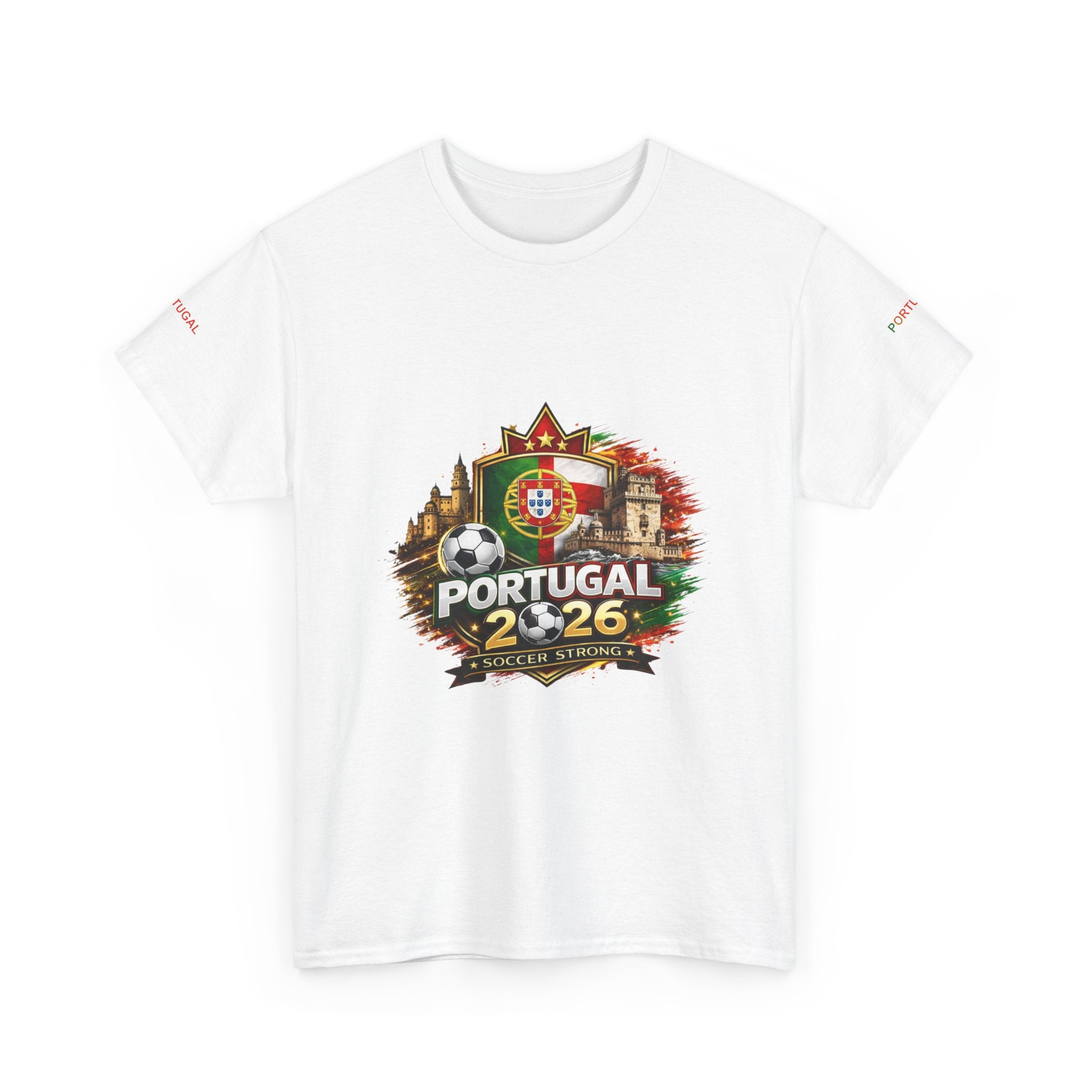 Portugal 2026 Soccer T-Shirt — National Flag Crest Football Fan Tee