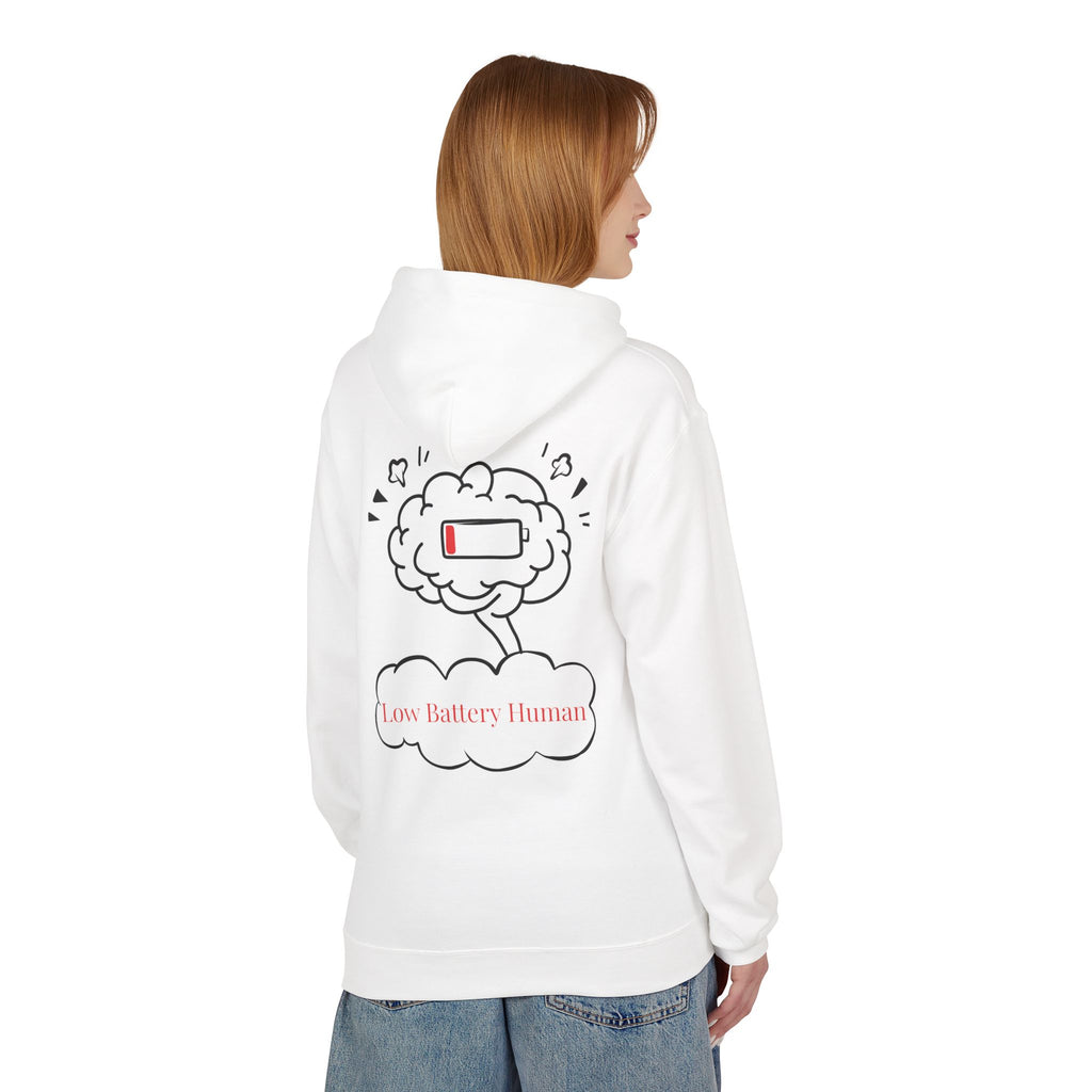 Low Battery Human Unisex Midweight Softstyle Fleece Hoodie