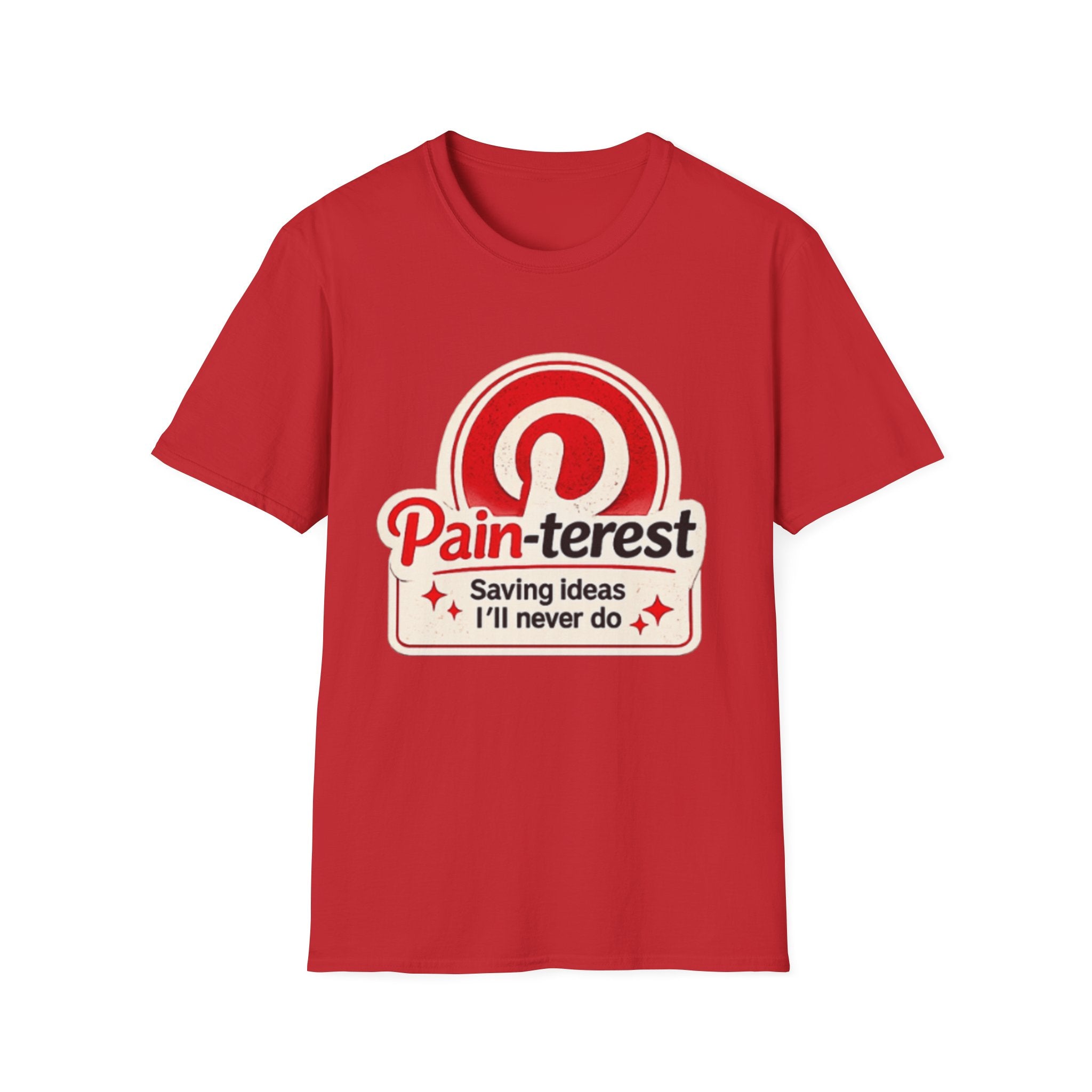 Pain-terest Graphic T-Shirt — "Pain-terest: Saving Ideas I’ll Never Do" Retro Logo