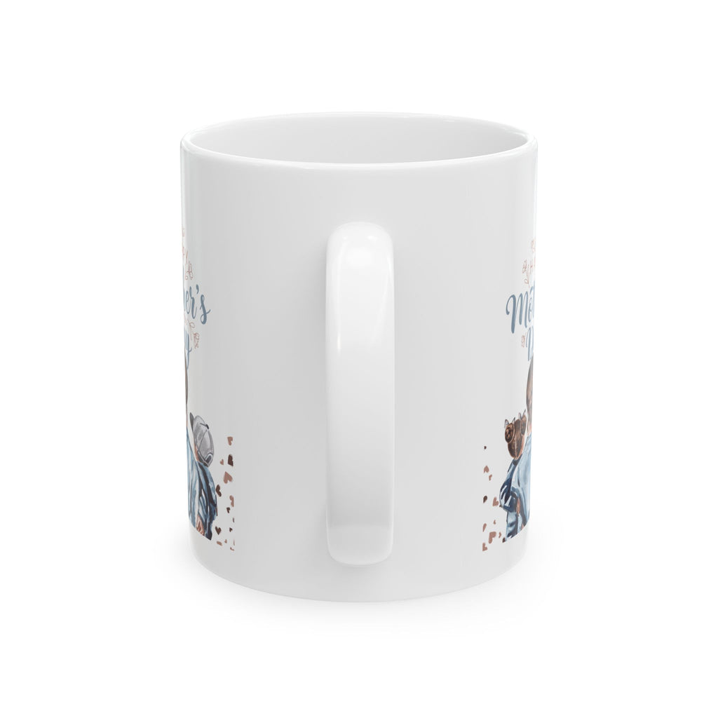 Mother’s Day Ceramic Mug – “Happy Mother’s Day” Mom with Kids Illustration (11oz, 15oz)