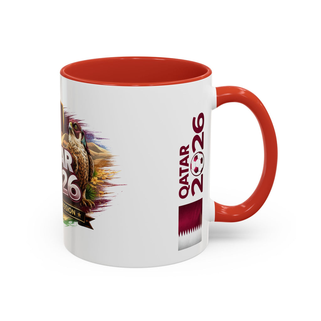 Qatar 2026 Football Passion Accent Coffee Mug (11/15oz)