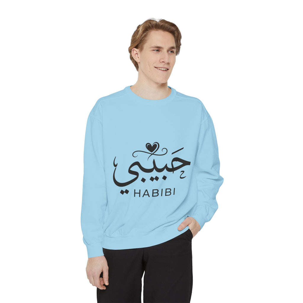 Habibi Sweatshirt — Arabic 'Habibi' Love Script Cozy Sweater