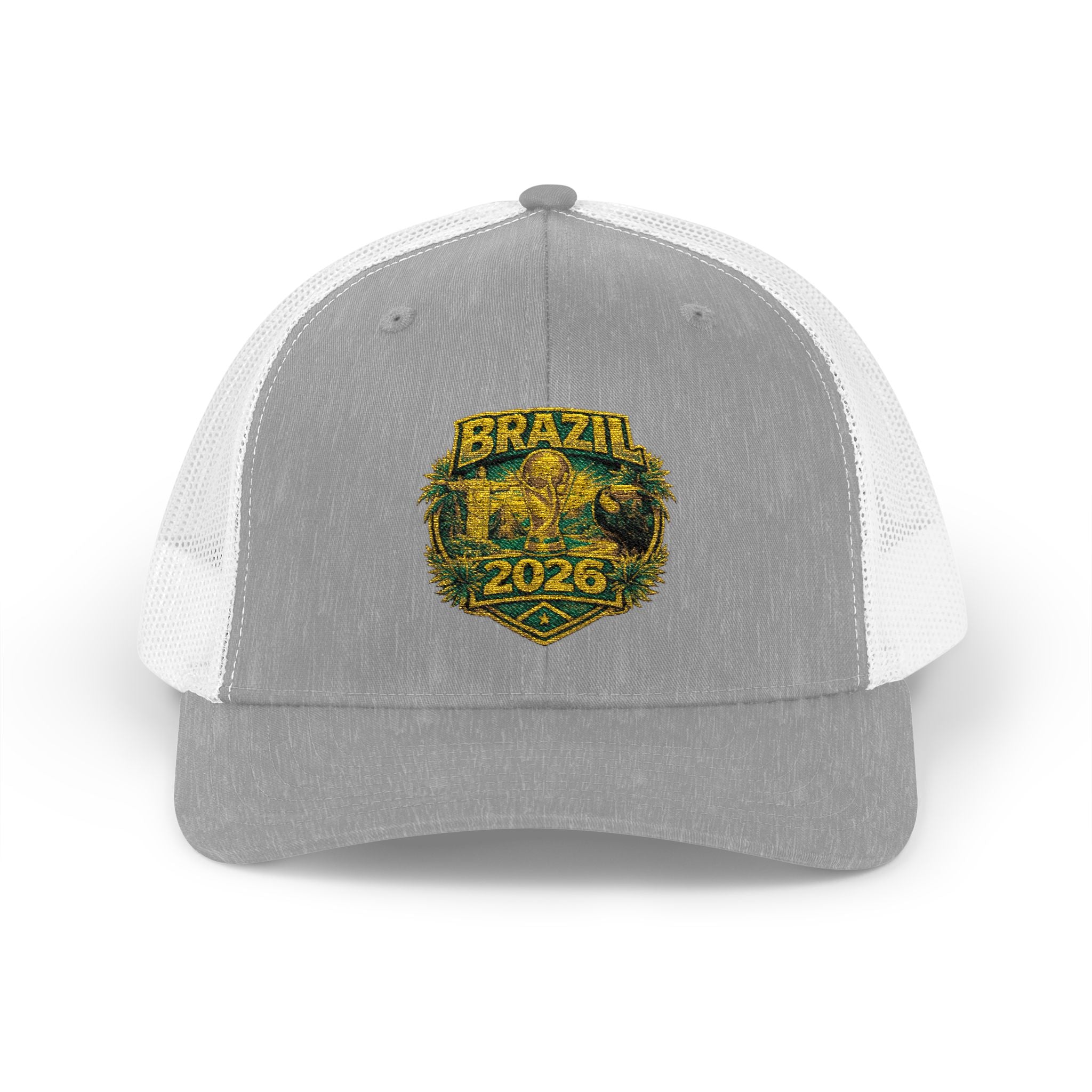 Brazil  Vintage Patch Trucker Cap — Rustic 2026 Crest Snapback