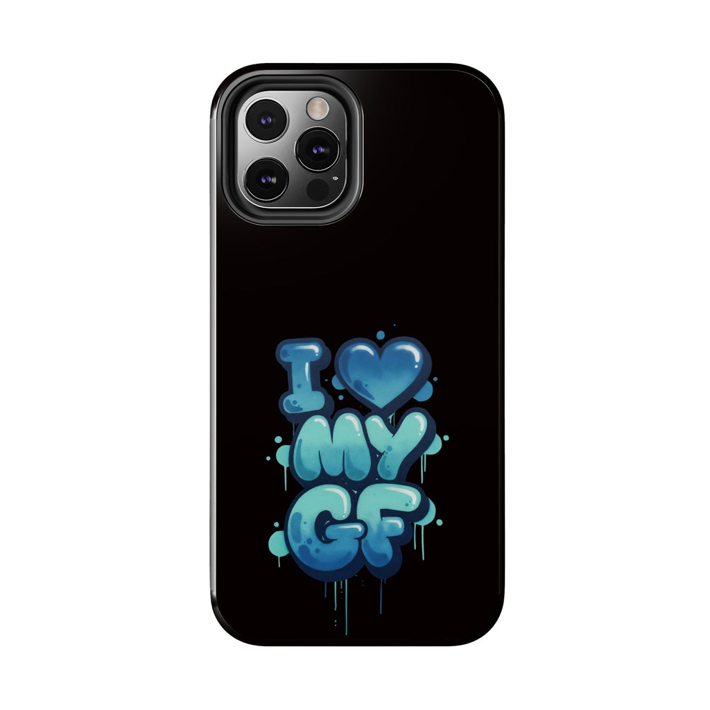 I Love My GF Phone Case — Protective Glossy "I  My GF" Design