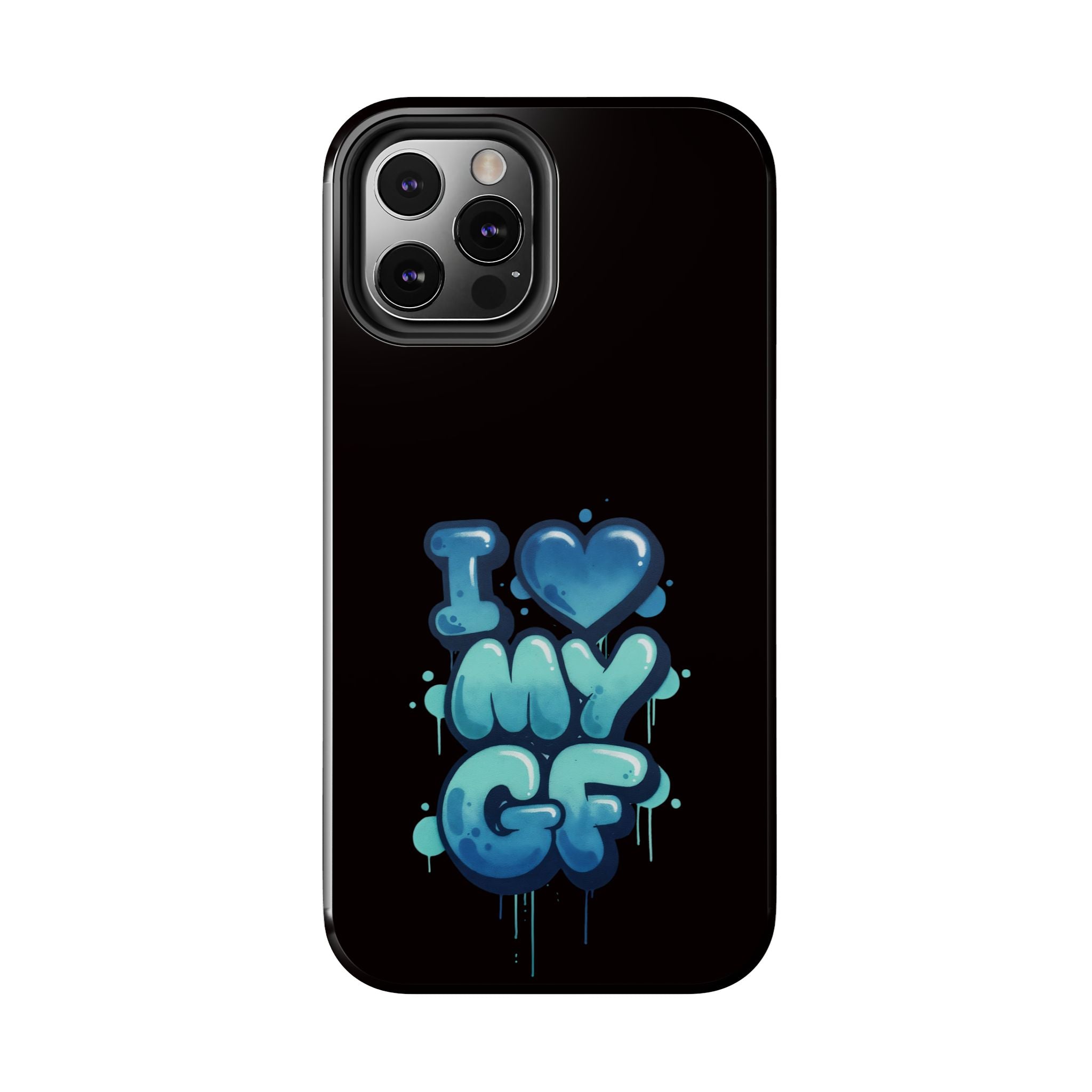 I Love My GF Phone Case — Protective Glossy "I  My GF" Design