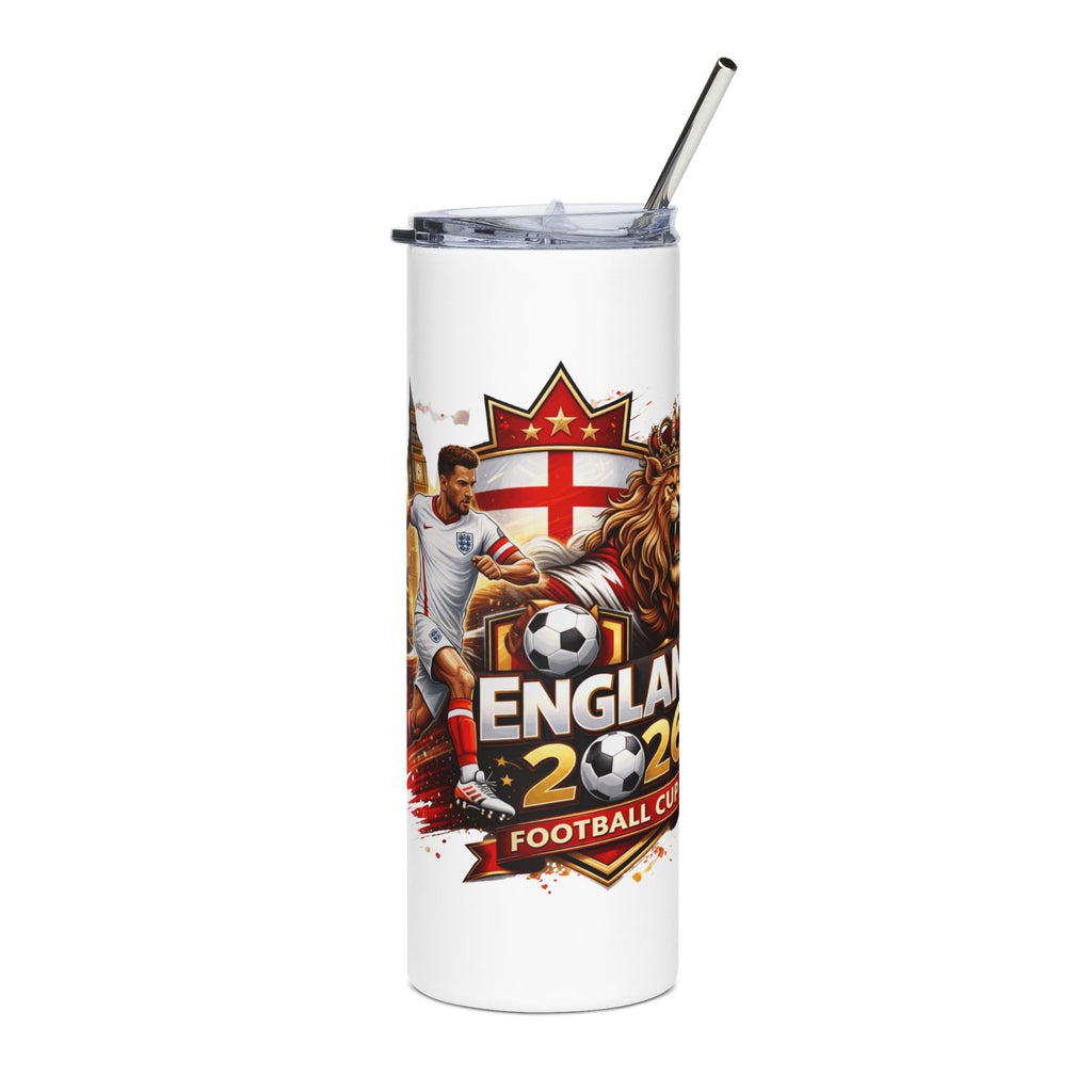 England Football 20oz Stainless Tumbler — Soccer Fan Travel Cup