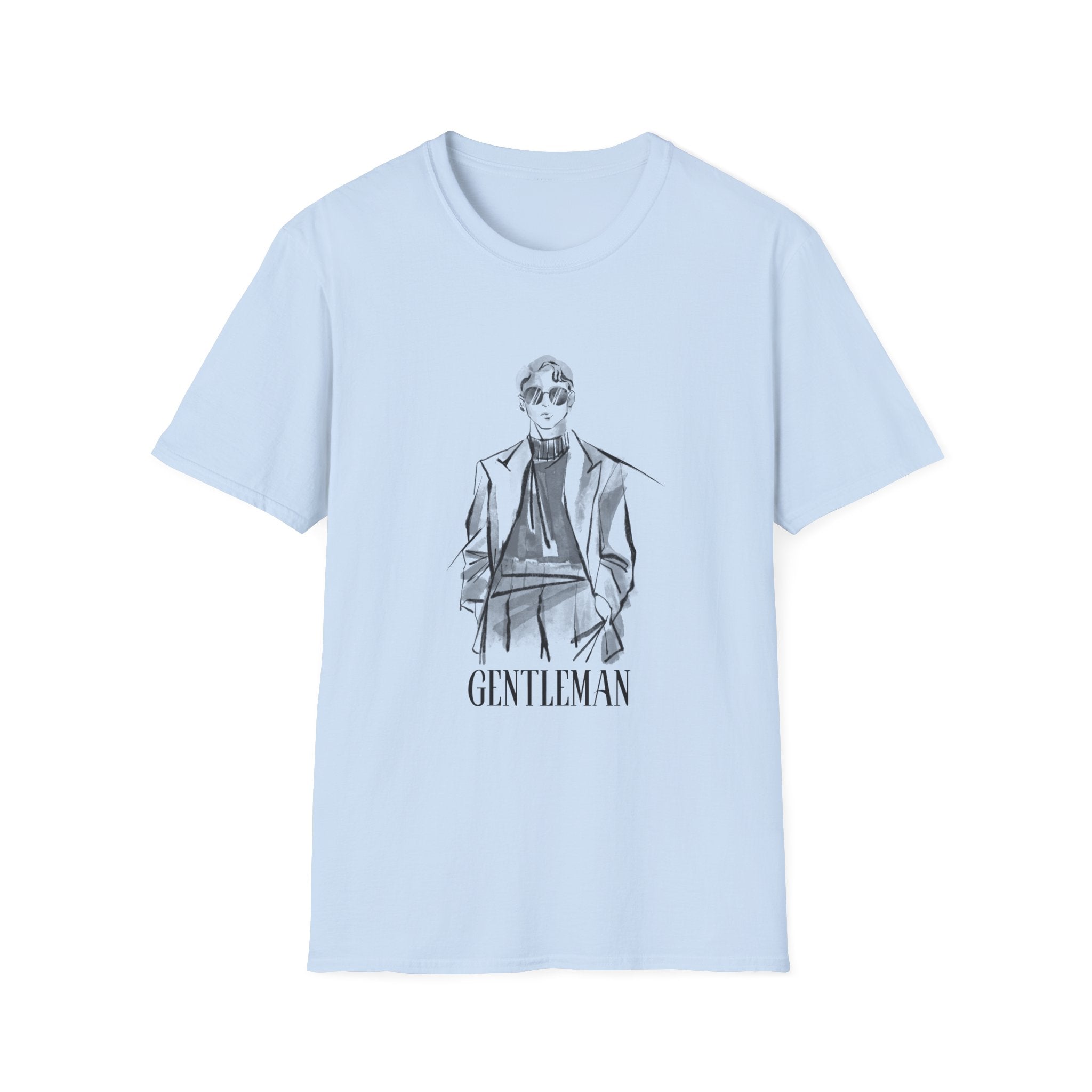 Gentleman Sketch Tee — Vintage Fashion Illustration T-Shirt
