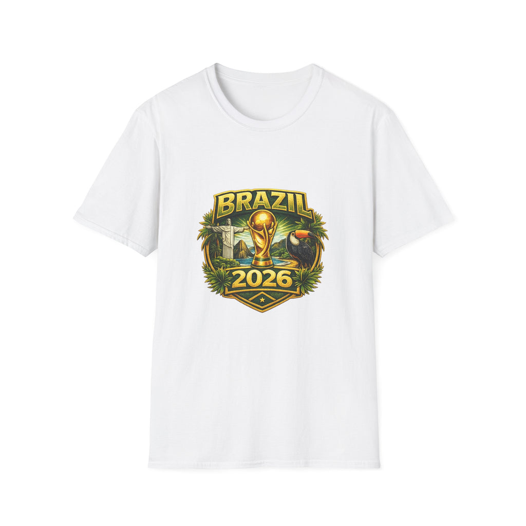 Brazil 2026 Cup T-Shirt – Soccer Trophy & Flag Fan Tee