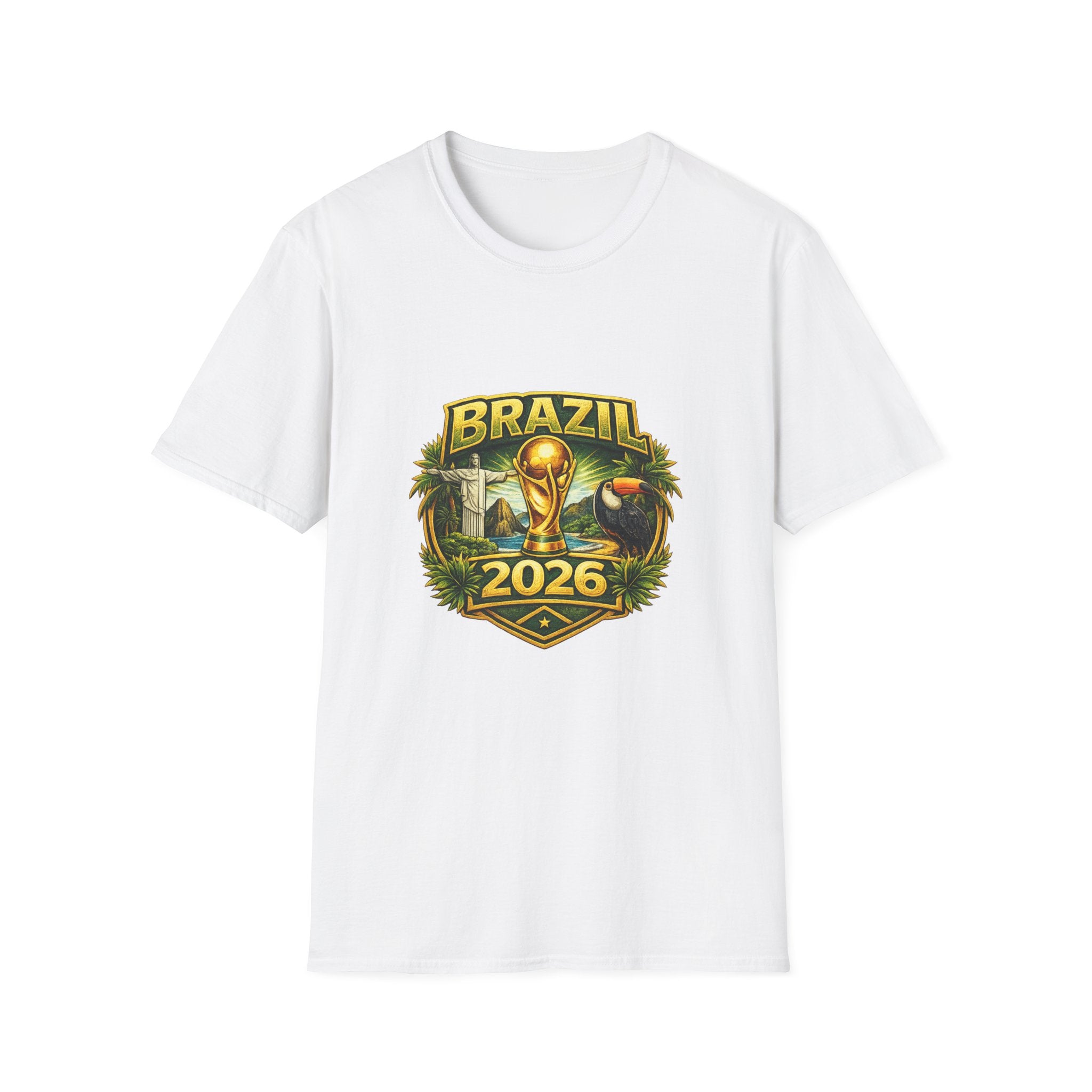 Brazil 2026 Cup T-Shirt – Soccer Trophy & Flag Fan Tee