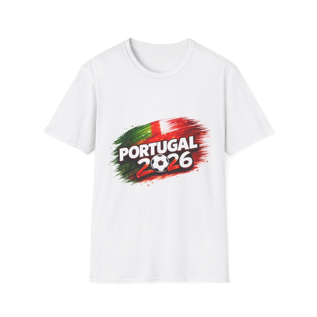 Portugal 2026 Soccer T-Shirt – Portuguese Flag & Crossed Flags Football Tee