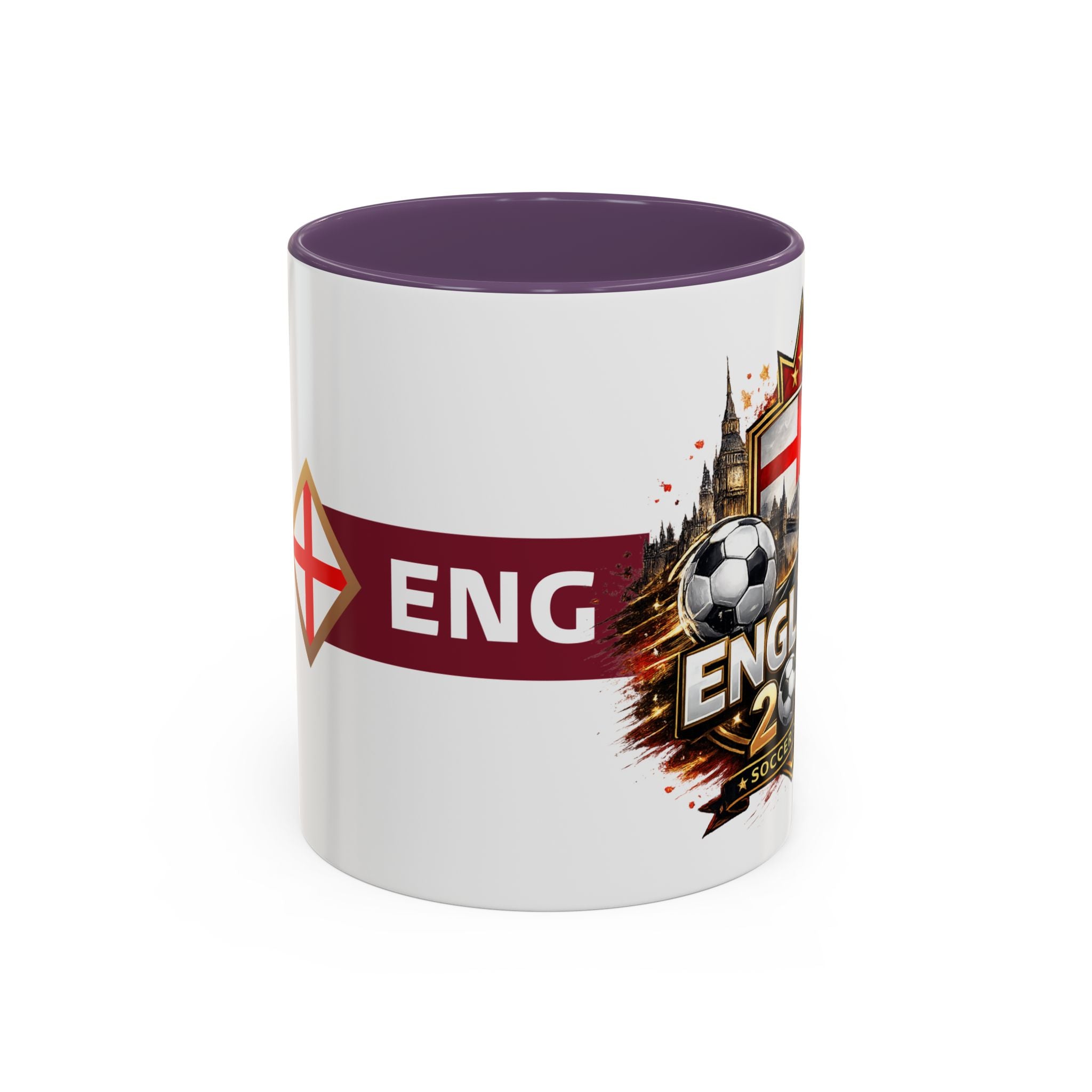 England 2026 Soccer Cup Accent Coffee Mug (11, 15oz)