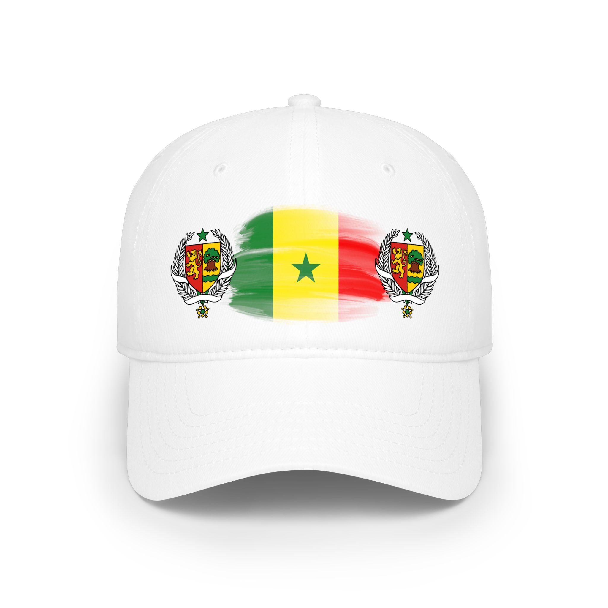 Senegal Flag Baseball Cap – Painted Flag Design with Coat of Arms