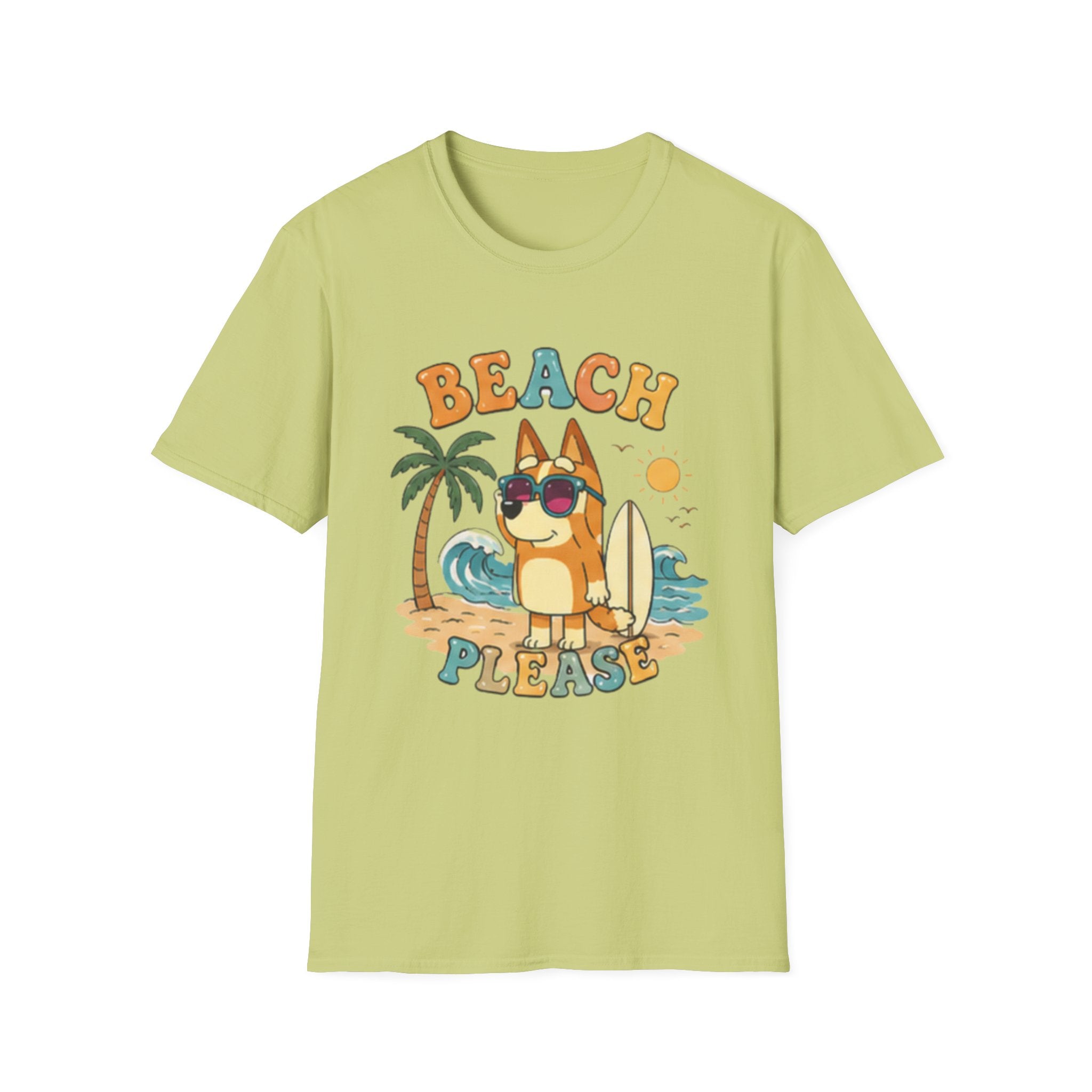 Beach Please T-Shirt — Cute Surfing Dog Retro Summer Tee