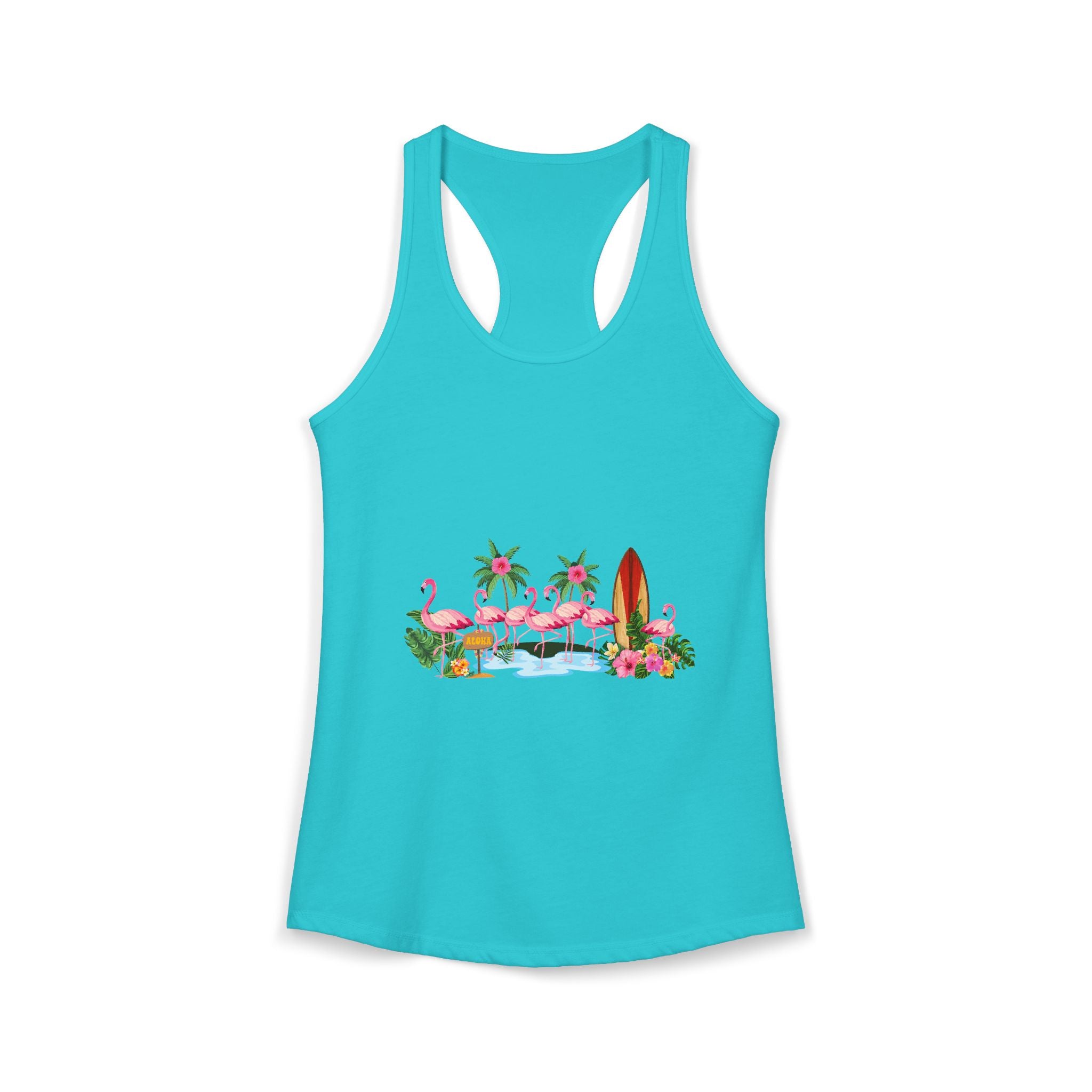 Women's Ideal Racerback Tank Flamingo Beach