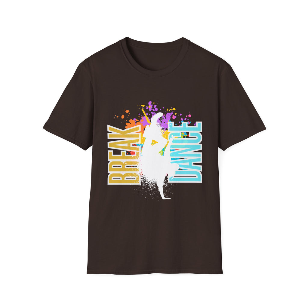 Break Dance T-Shirt – Colorful Splatter B-Boy/B-Girl Street Dance Tee