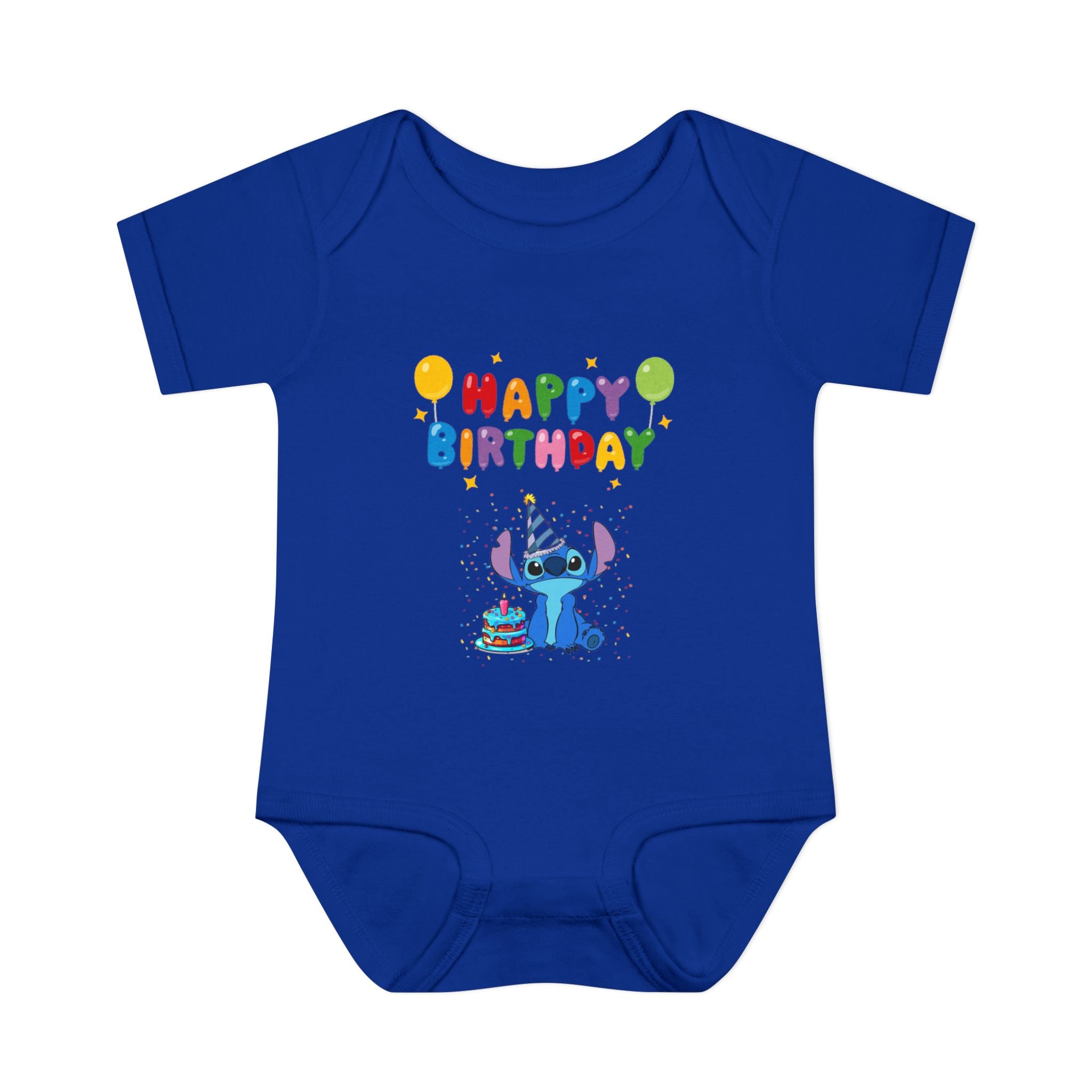 Stiche birthday Infant Baby Rib Bodysuit