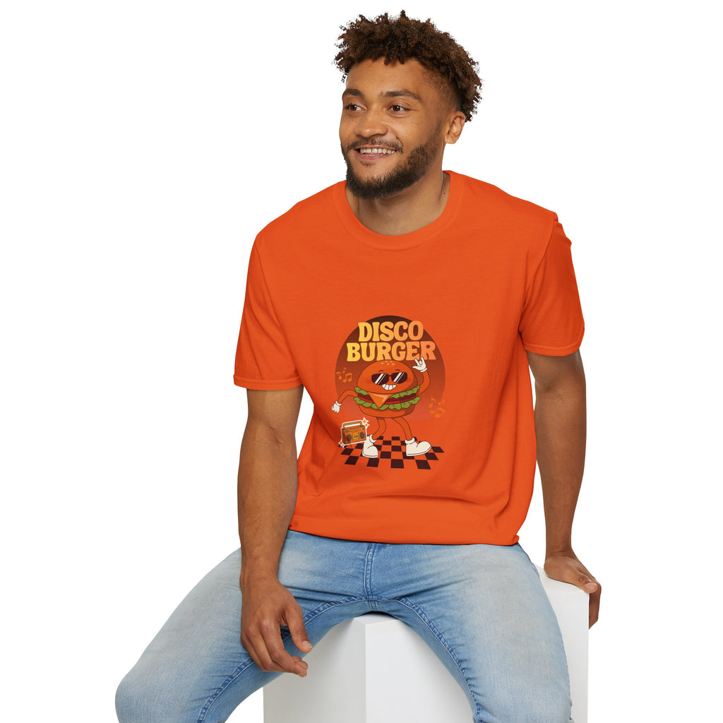 Disco Burger T-Shirt — Retro Dancing Burger Graphic Tee