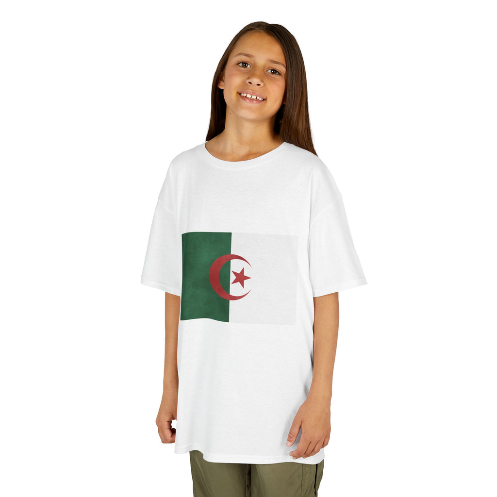Algeria Flag Kids Tee — 2026 Map & Crescent Soccer Pride Shirt