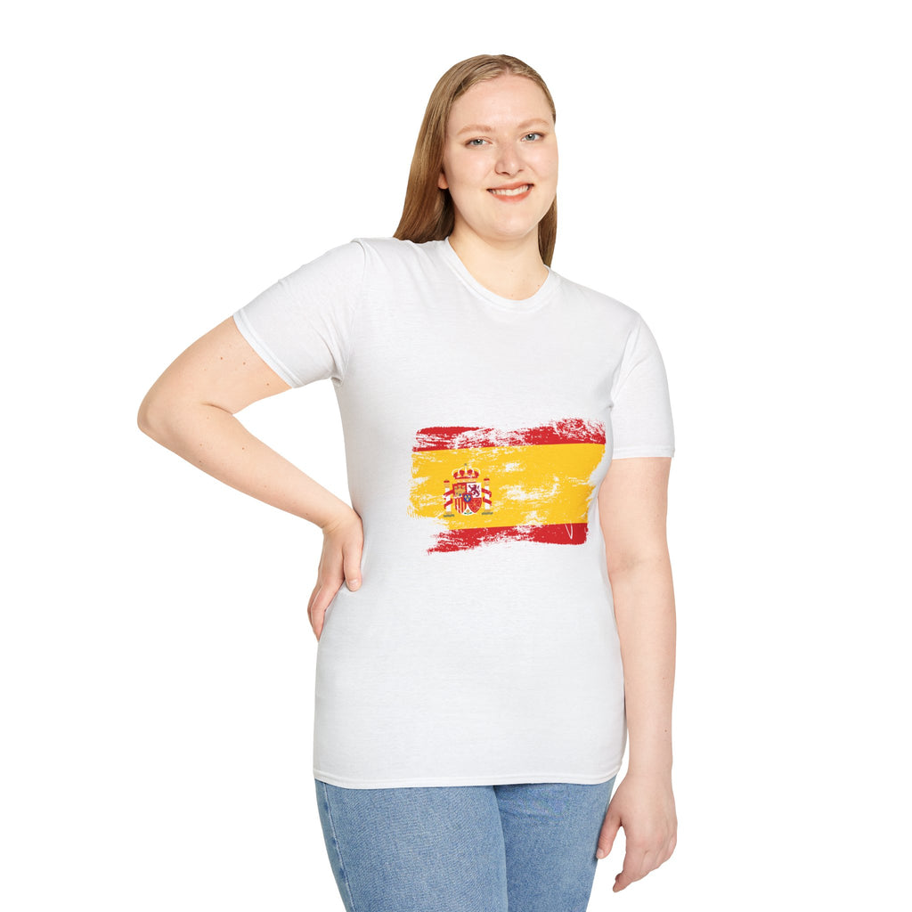 Spain Flag T-Shirt — Vintage Spanish Flag Tee with 'SPAIN' Back Print
