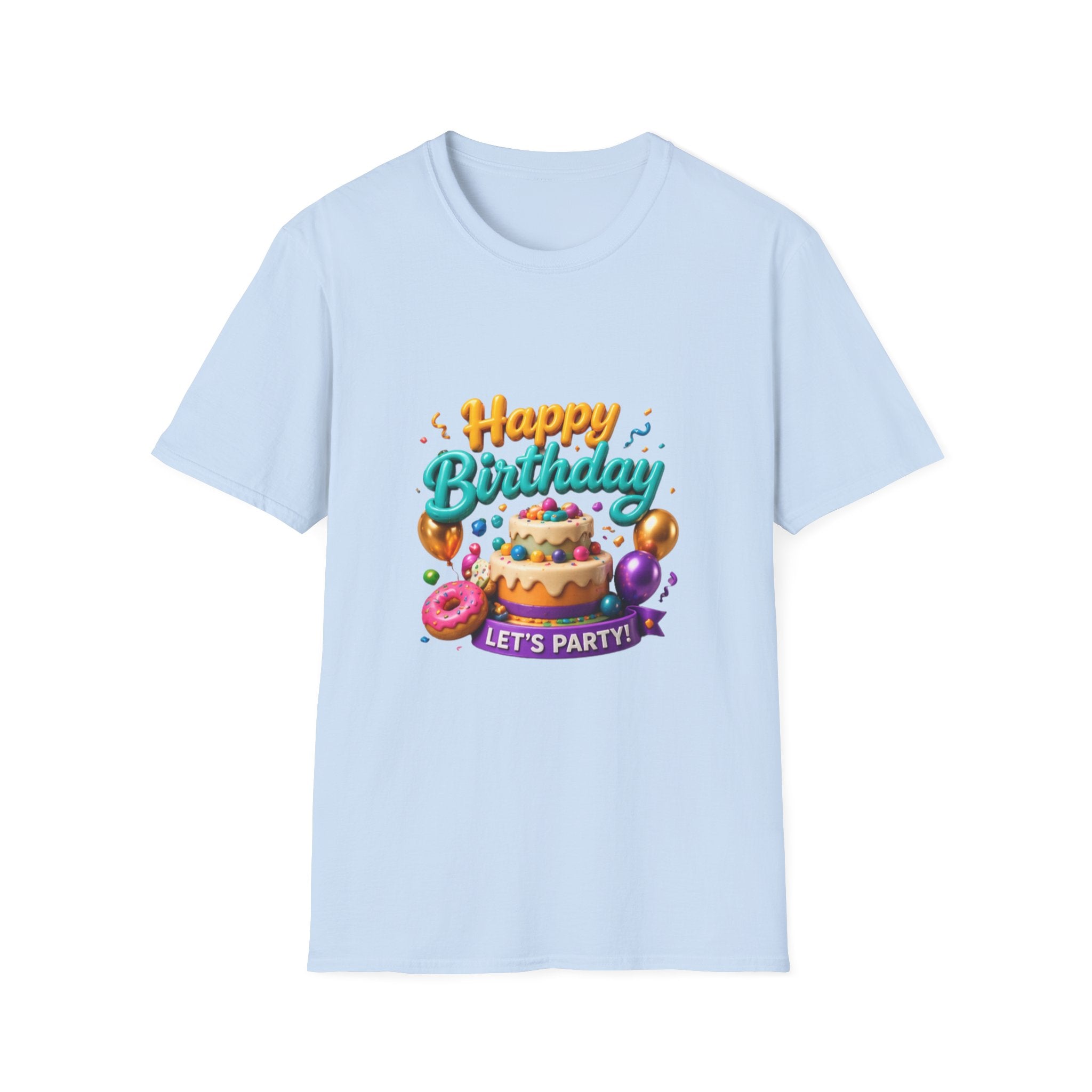 Birthday Party T-Shirt — "Happy Birthday, Let’s Party!"