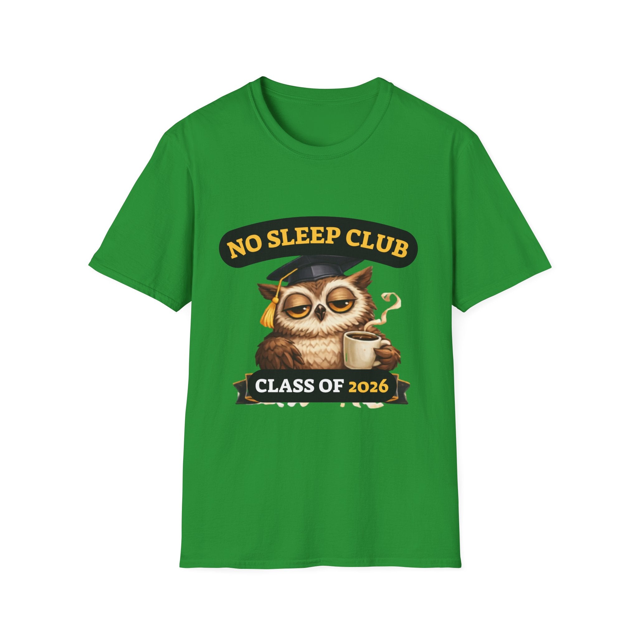 No Sleep Club Class of 2026 T-Shirt — Graduation Owl Tee