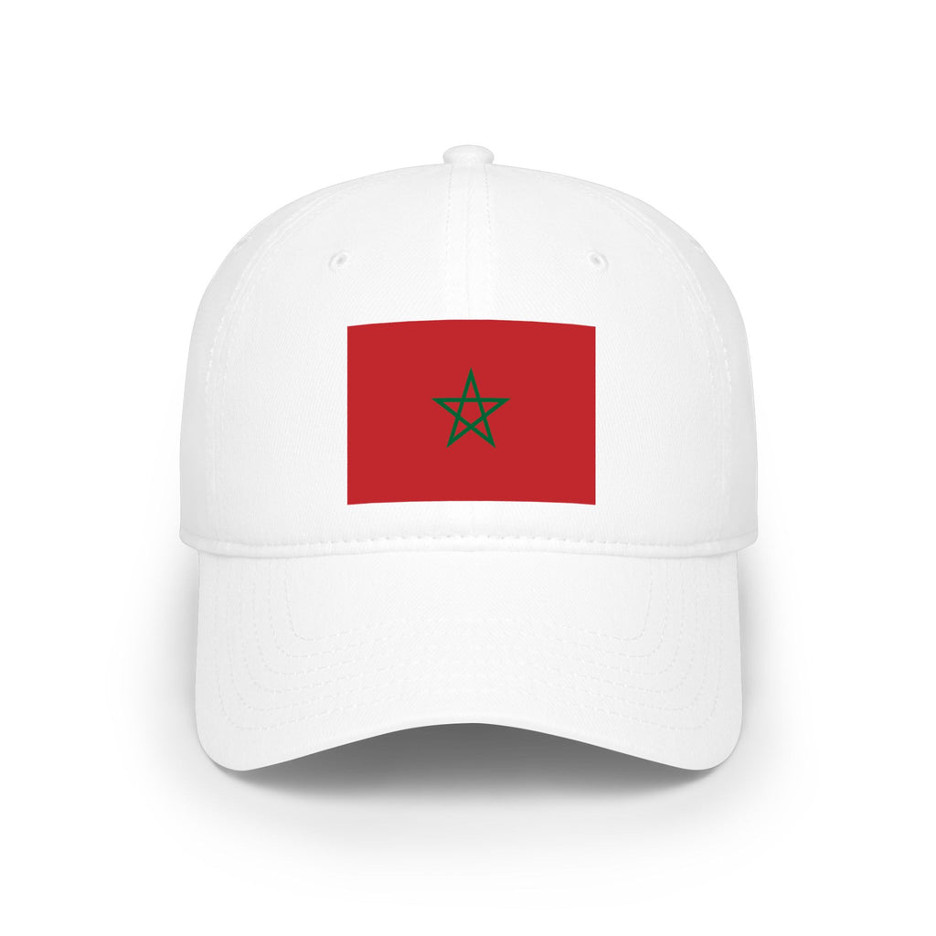 Morocco Flag Low Profile Baseball Cap — Embroidered Moroccan Flag Hat