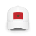 Morocco Flag Low Profile Baseball Cap — Embroidered Moroccan Flag Hat