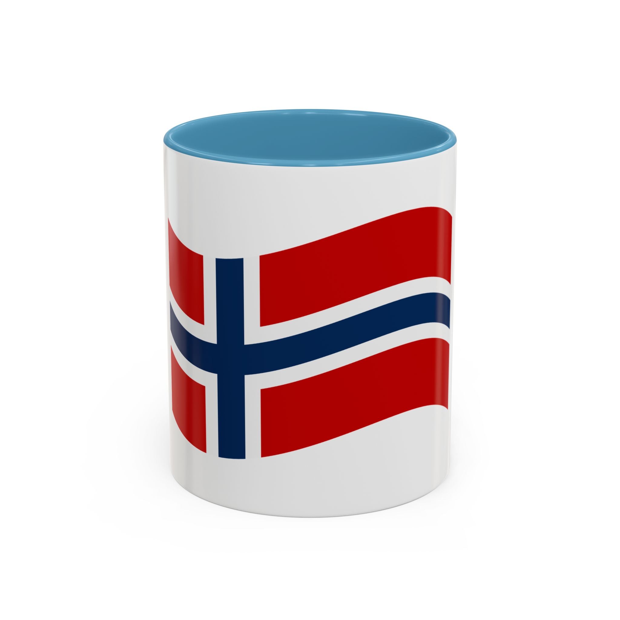 Norway Flag Accent Coffee Mug – Norway 2026 Soccer Fan Ceramic Mug (11/15oz)