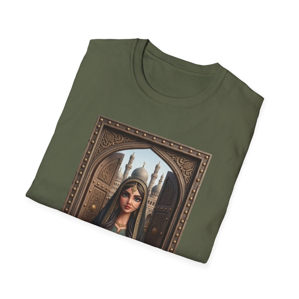 Arabian Princess Portrait T-Shirt — Arabic Calligraphy Design