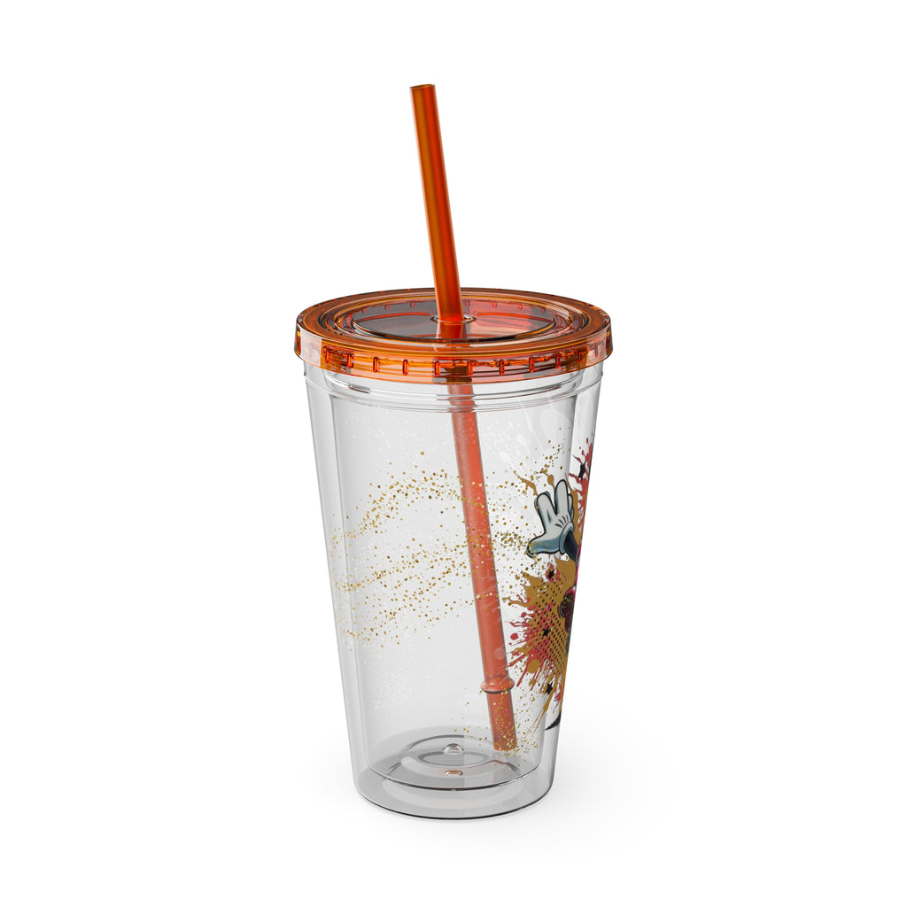 Minnie Mouse Sunsplash 16oz Tumbler with Straw