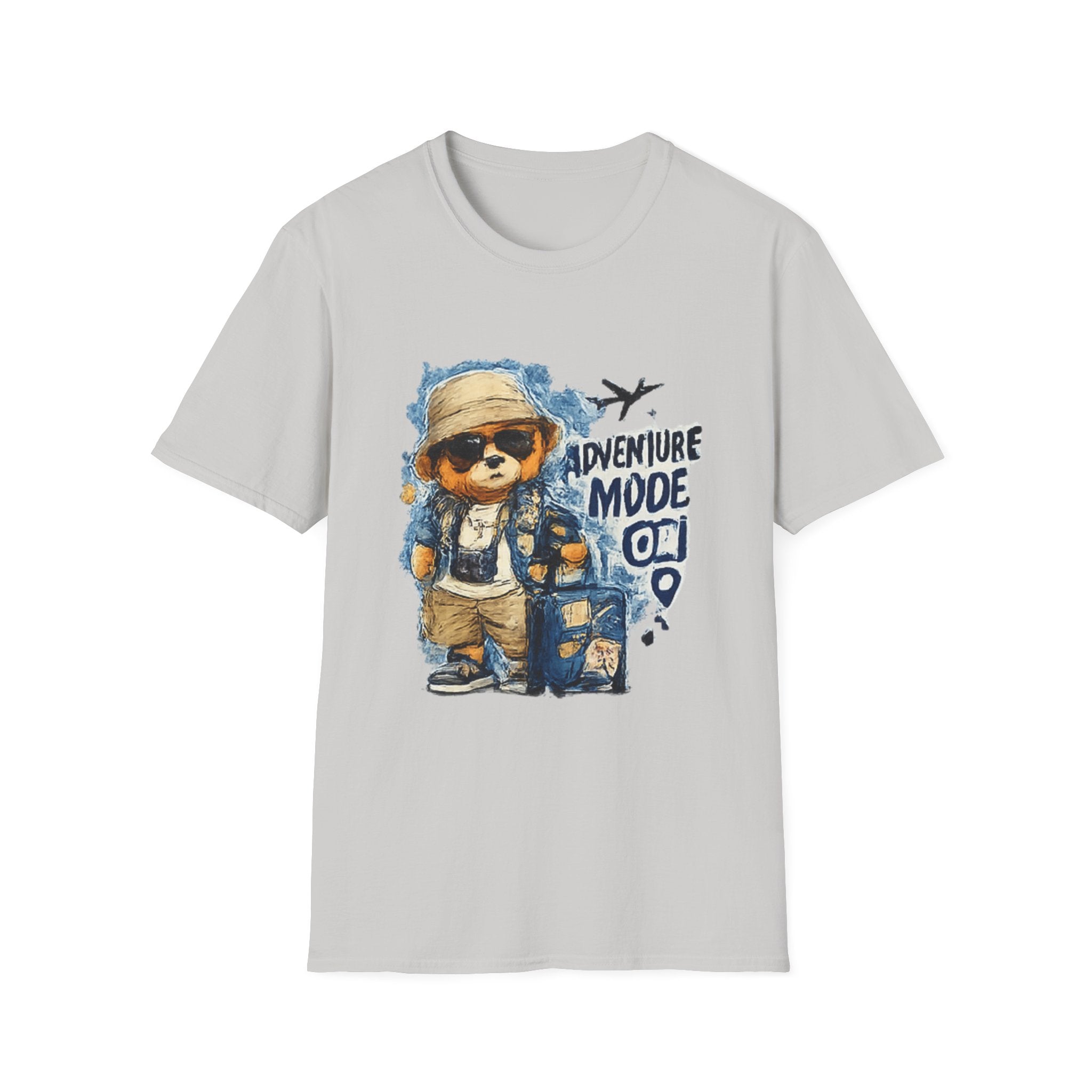 Adventure Mode On T-Shirt — Cute Travel Bear Graphic Tee