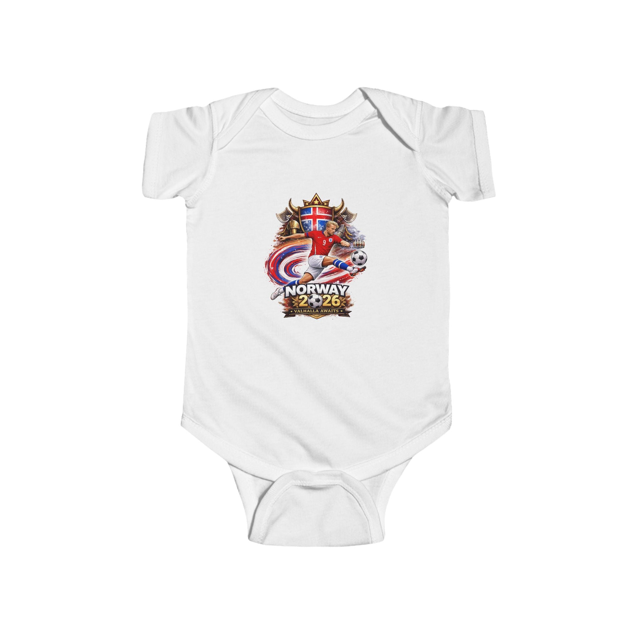 Norway Crest Infant Bodysuit - Scandinavian Flag Baby Onesie