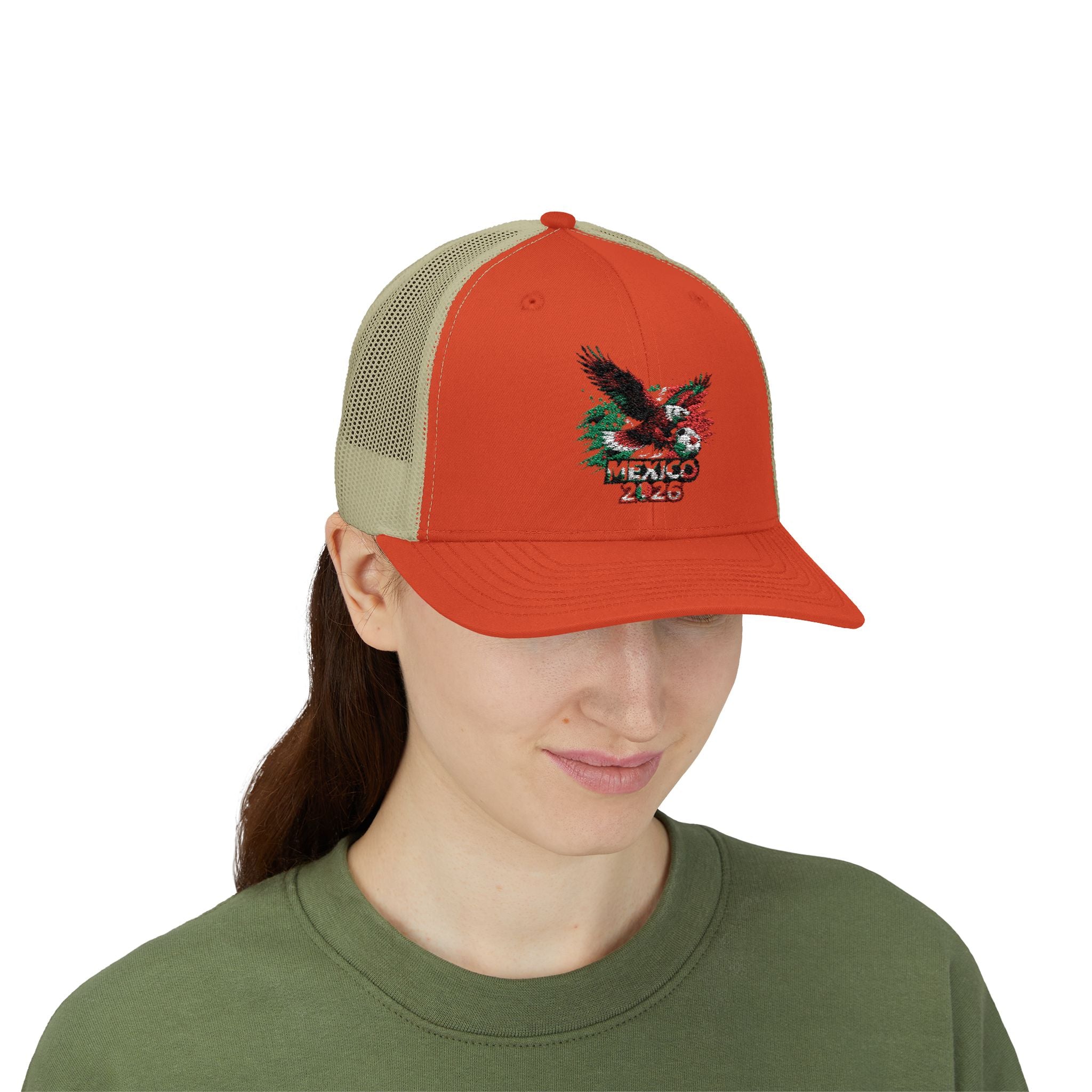 Mexico Eagle Trucker Cap — Patriotic Mexican Flag Snapback Hat