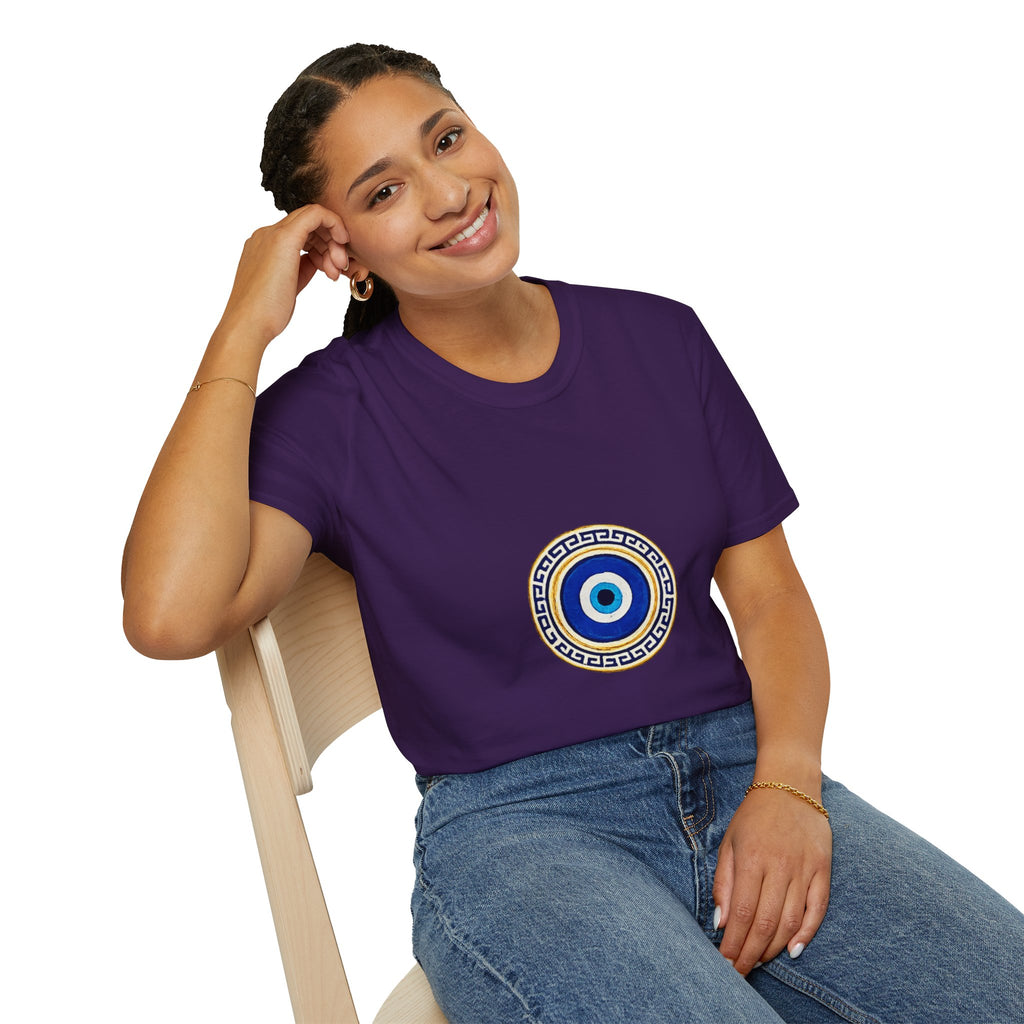 Evil Eye Crescent Lantern T‑Shirt — Protective Nazar Tee with Moon Lantern Design