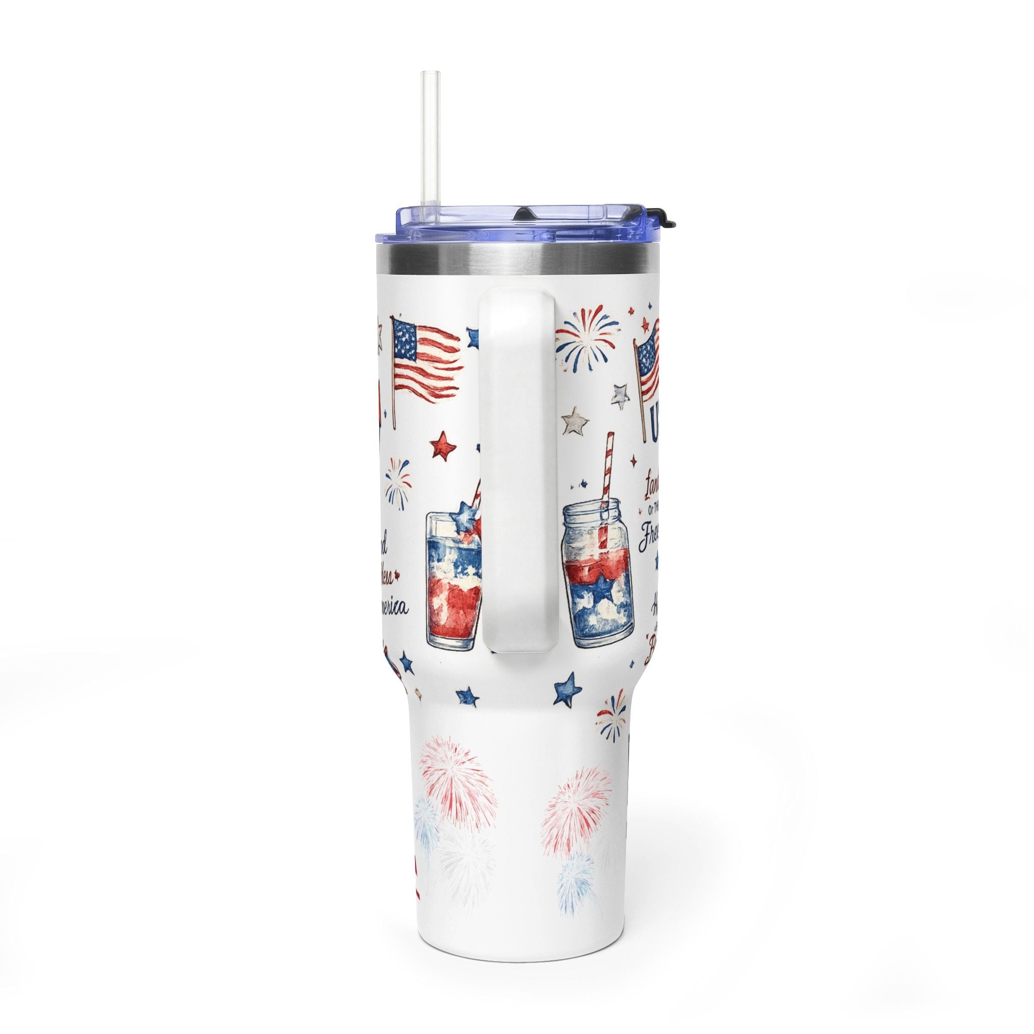 4th of July USA Vacuum Tumbler — 40oz Patriotic Thermal Cup
