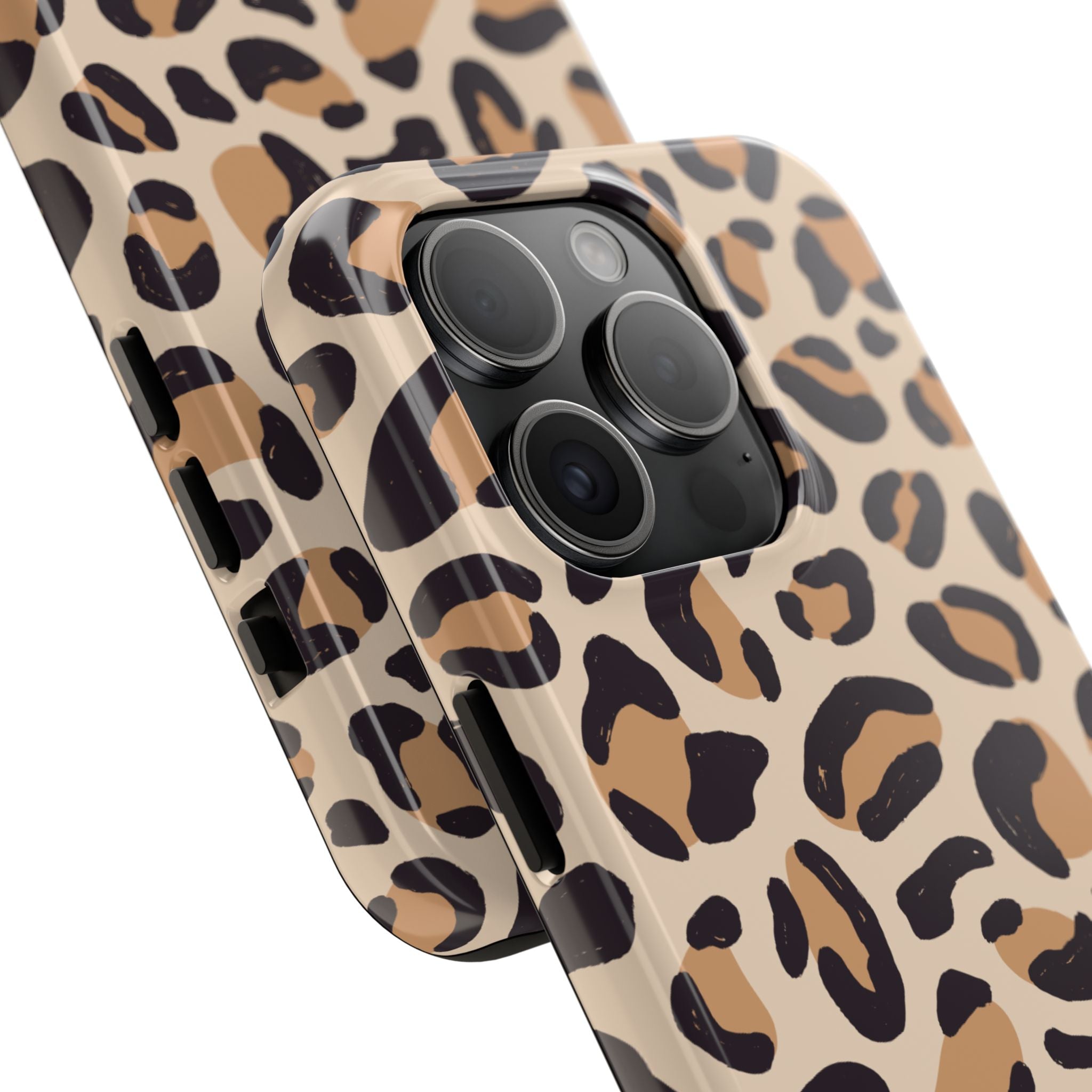 Leopard Print Tough Phone Case – Durable Glam Protective Cover