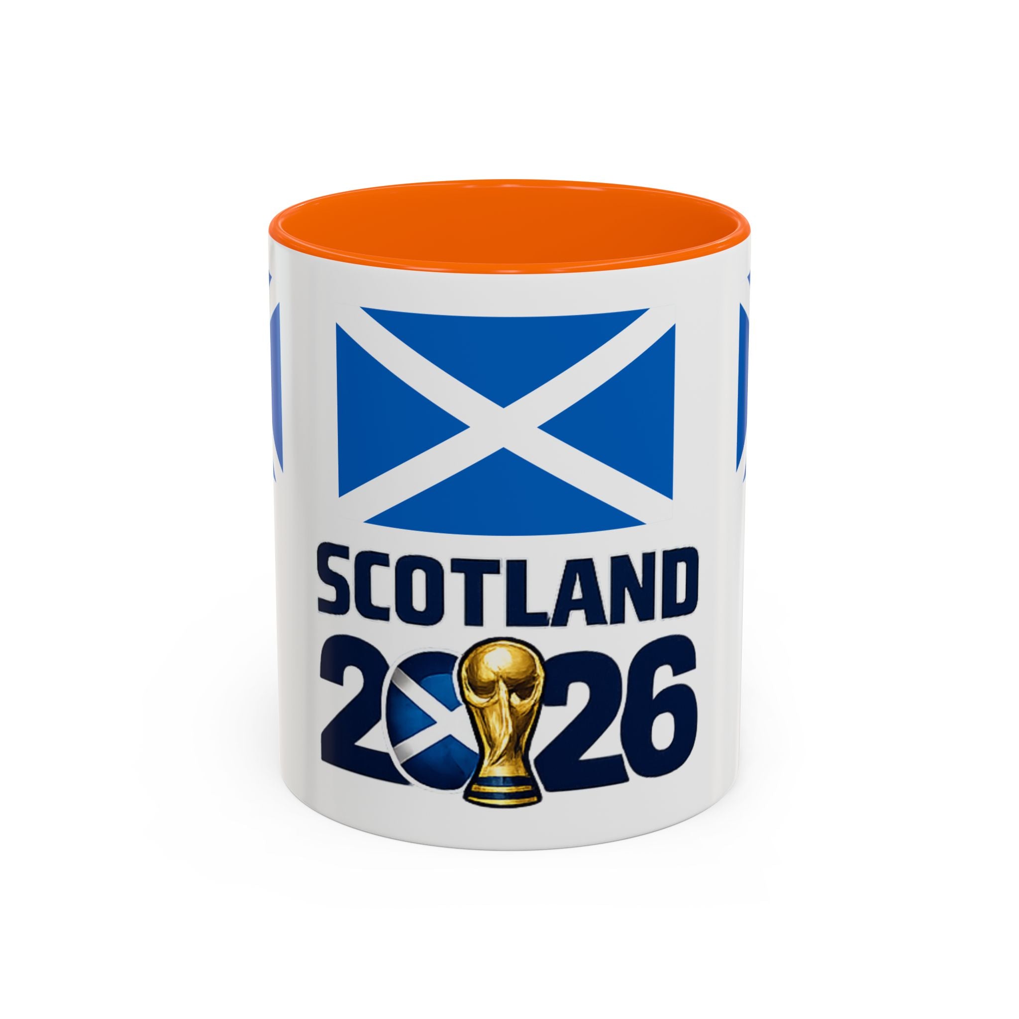 Scotland 2026 Cup Coffee Mug – Scottish Flag & Trophy Accent Mug (11/15oz)