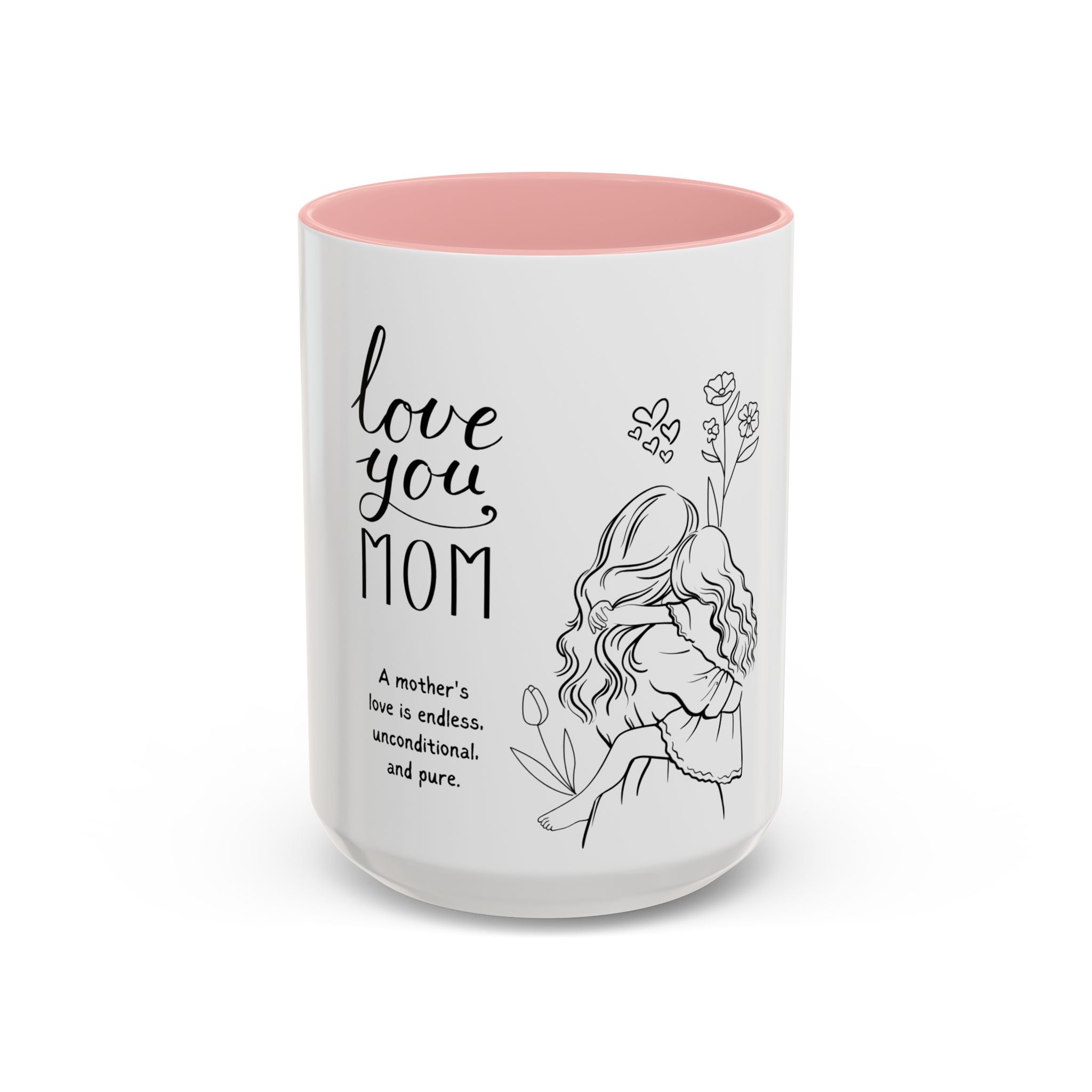 I love you mom Accent Coffee Mug (11, 15oz)