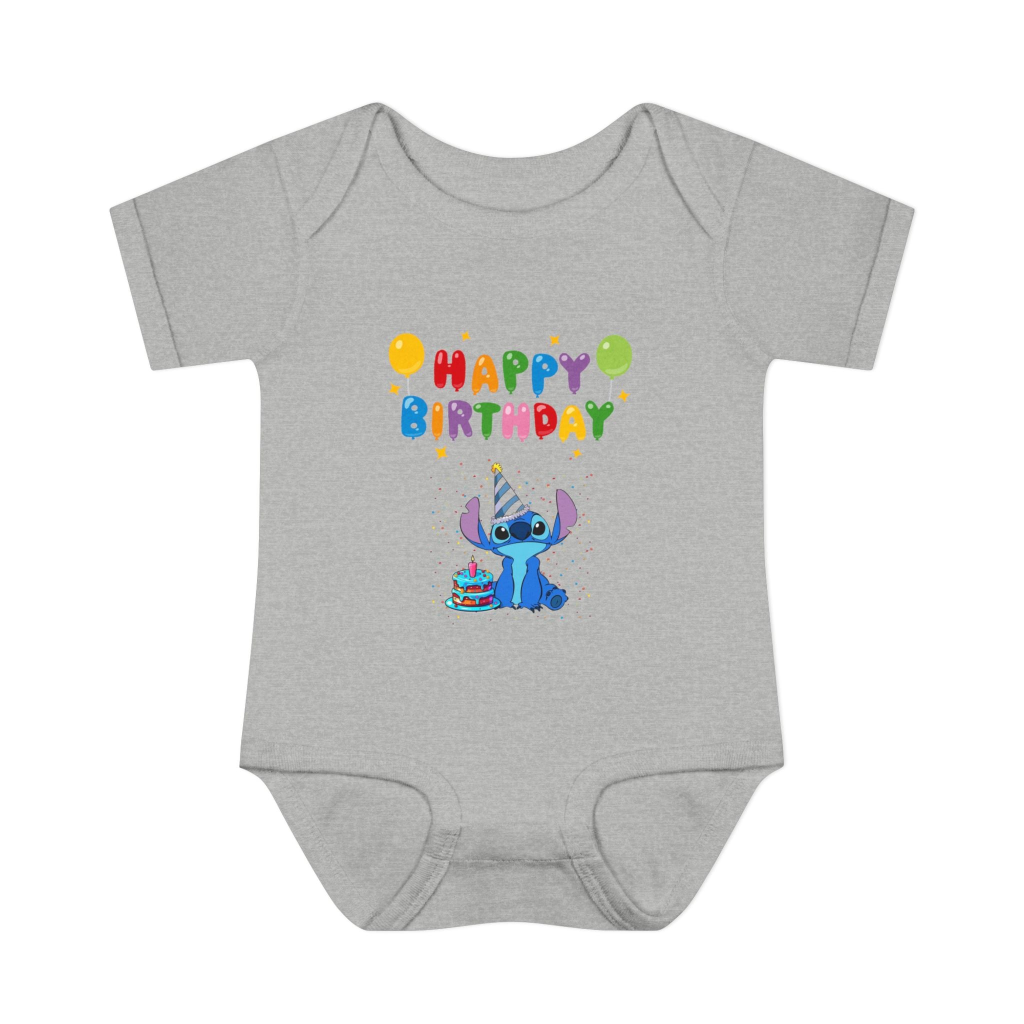 Stiche birthday Infant Baby Rib Bodysuit