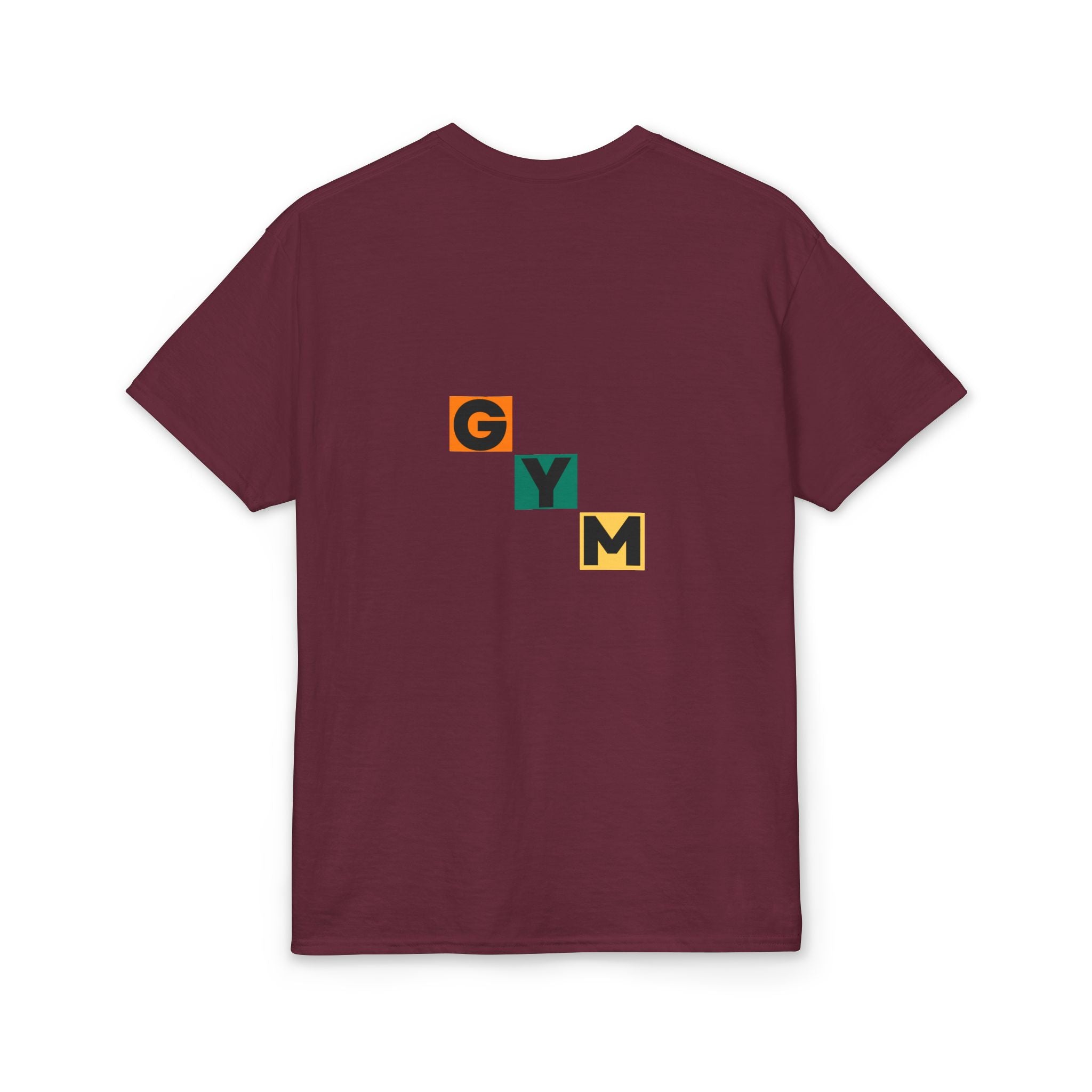 Gym Blocks Graphic T-Shirt — Retro Fitness Silhouette Tee