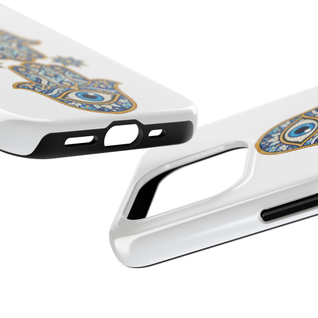 Hamsa Eye Tough Phone Case — Blue Mosaic Protective Phone Cover