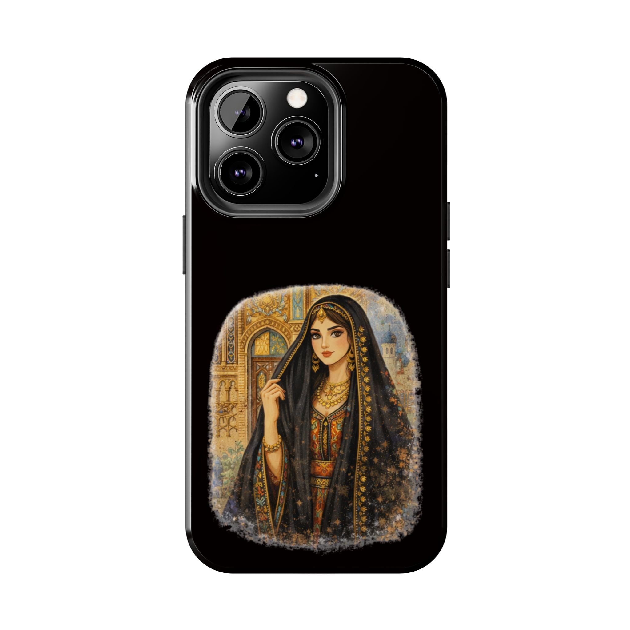 Elegant Persian Princess Tough Phone Case – Vintage Middle Eastern Art iPhone Cover