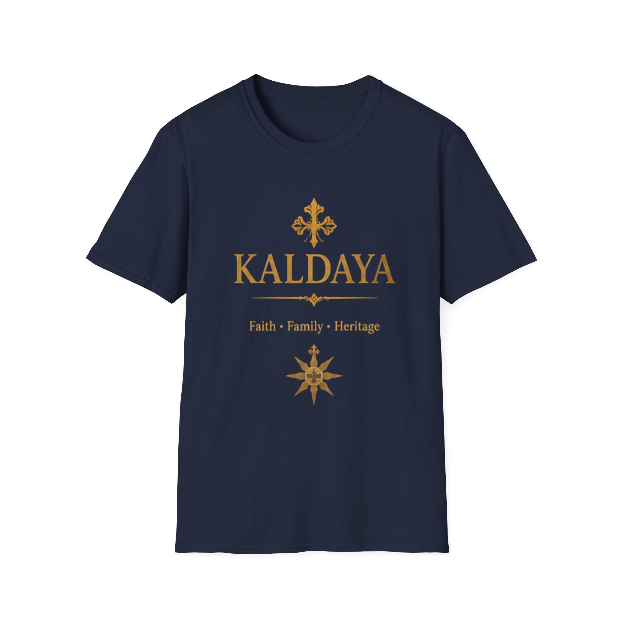 KALDAYA Gold Logo T‑Shirt — Elegant Faith & Heritage Tee
