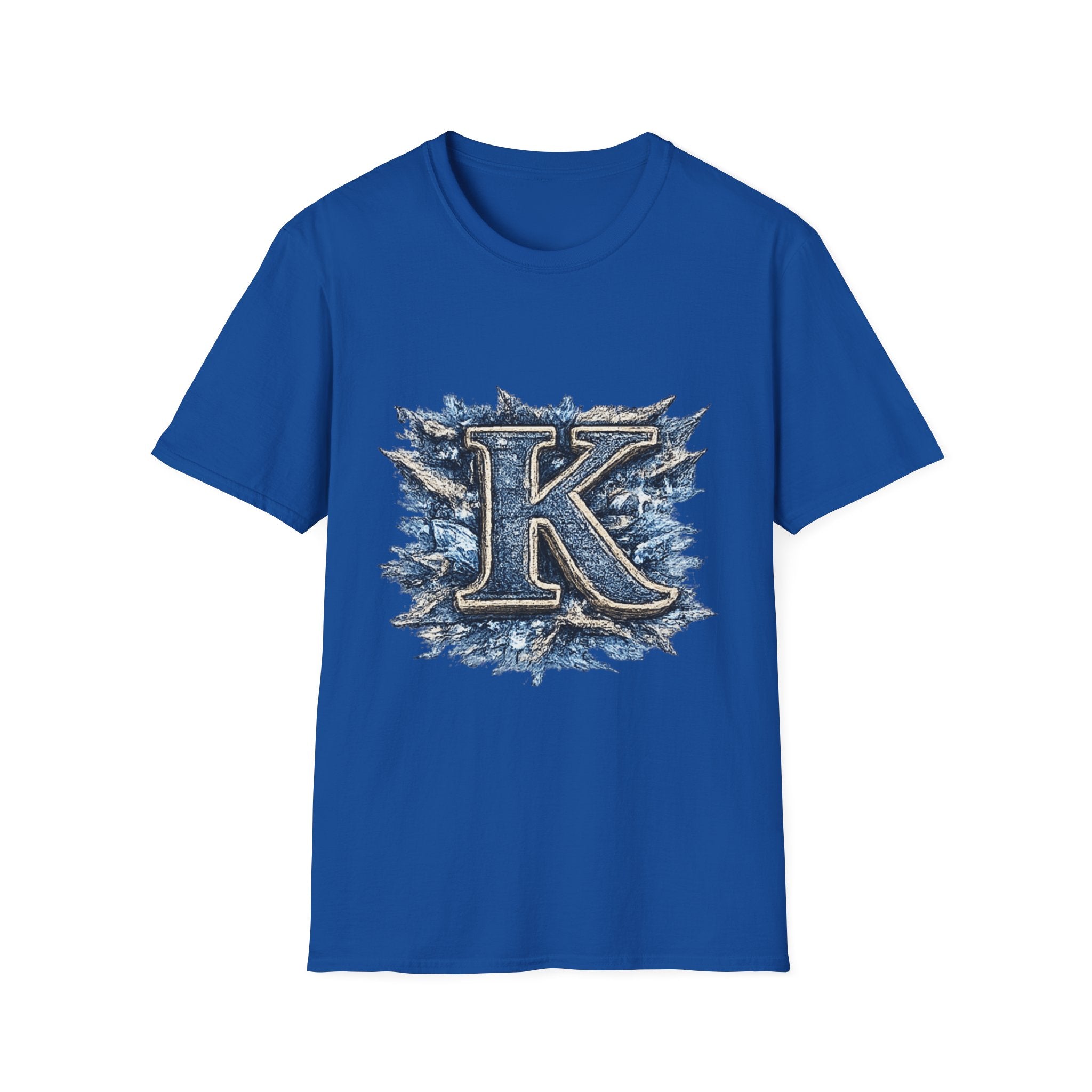 Letter K Vintage Ice Monogram T-Shirt