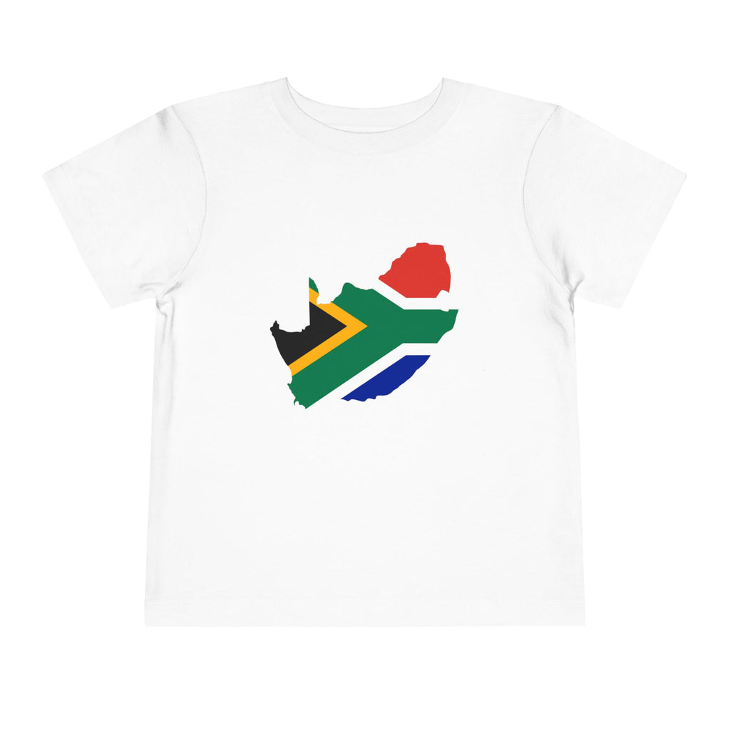 South Africa Toddler Tee — South Africa Flag Map & Cup Trophy Kids Shirt